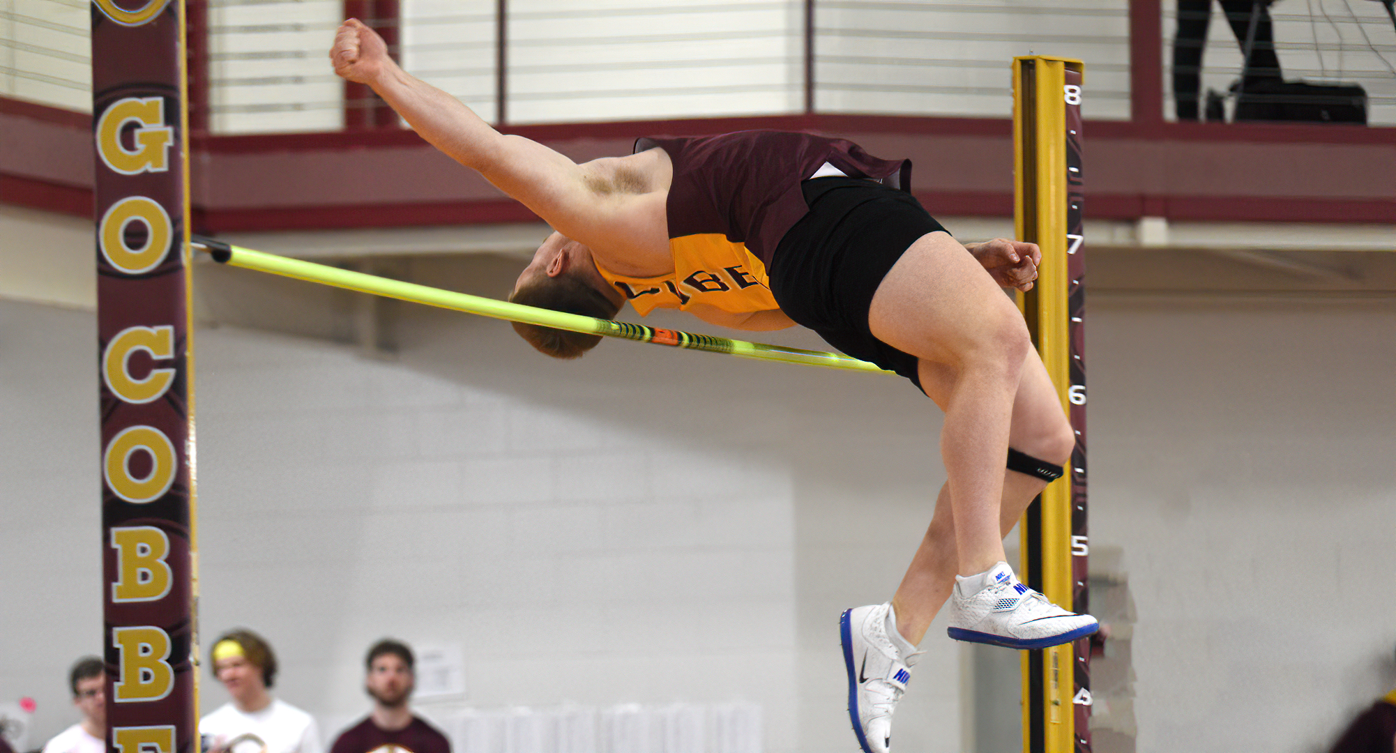 Sophomore Anthony Marsh was the top finishers for the Cobbers on Day 1 at the MIAC Meet. He placed second in the high jump.