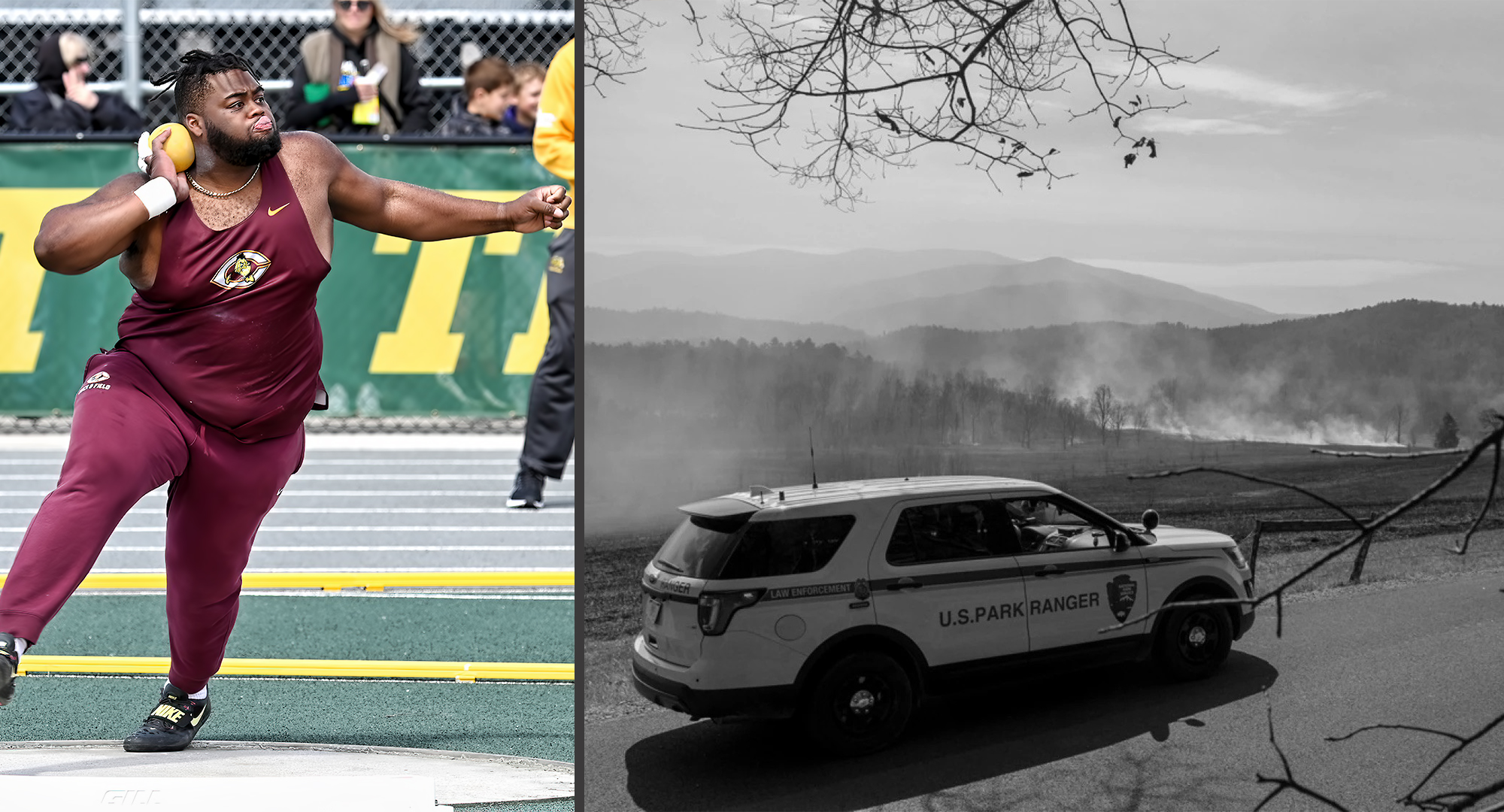 Senior Cooper Folkestad has an affinity for photography, specifically landscapes (pic on the right) and shot put suspense.