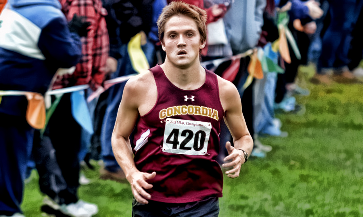 Junior Brandon Quiball was one of five new runners at the MIAC Meet for the Cobbers.