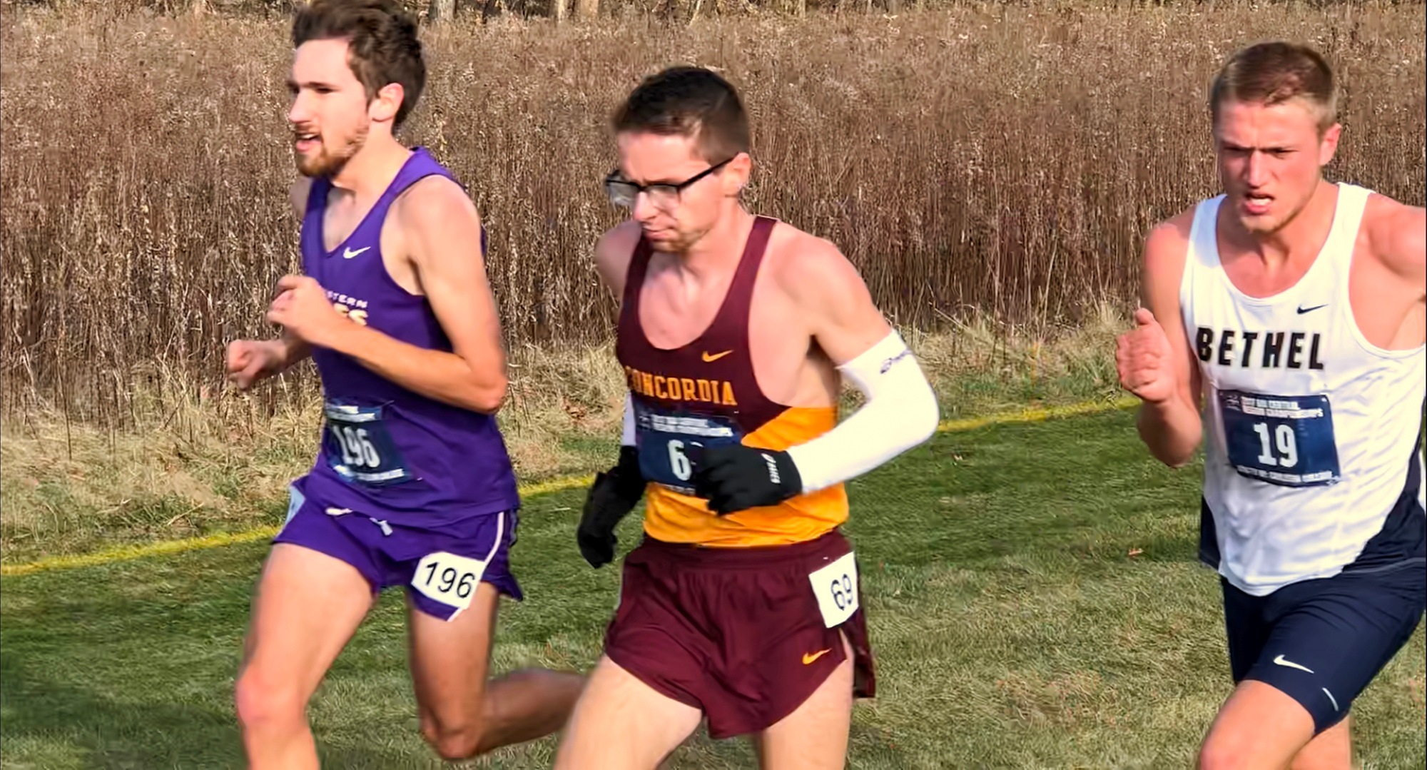 Eric Wicklund covers the NCAA Region Meet course on his way to leading the Cobbers to a 17th-place finish.