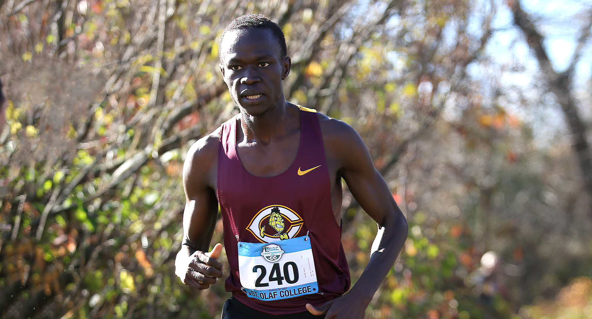 Munir Isahak became the first Cobber athlete to earn All-Region honors after he finished 14th at the NCAA North Region Meet. (Photo courtesy of Nathan Lodermeier)