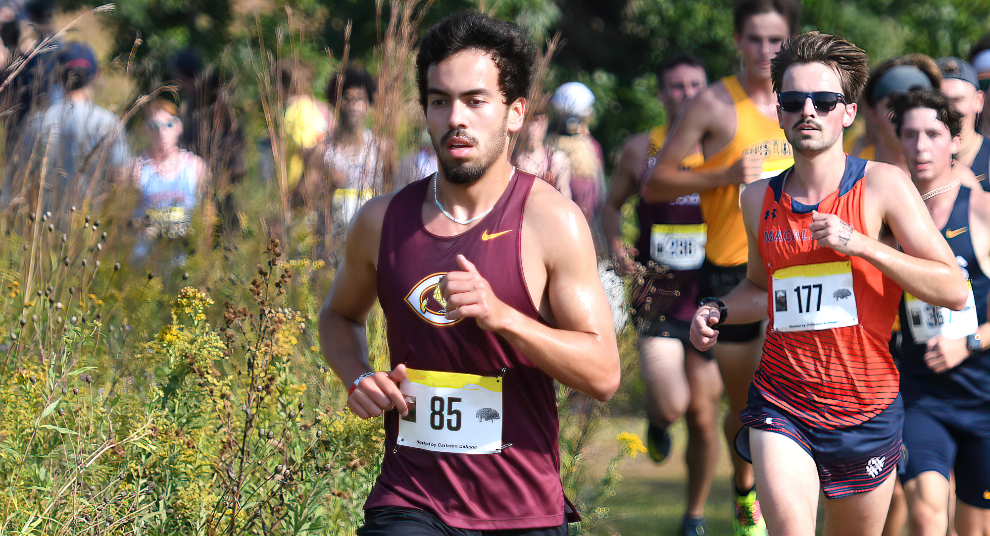 Senior Lucas Hinojos ran a 41-second personal best at the UW-La Crosse Meet and helped the Cobbers finish 13th in the team standings.