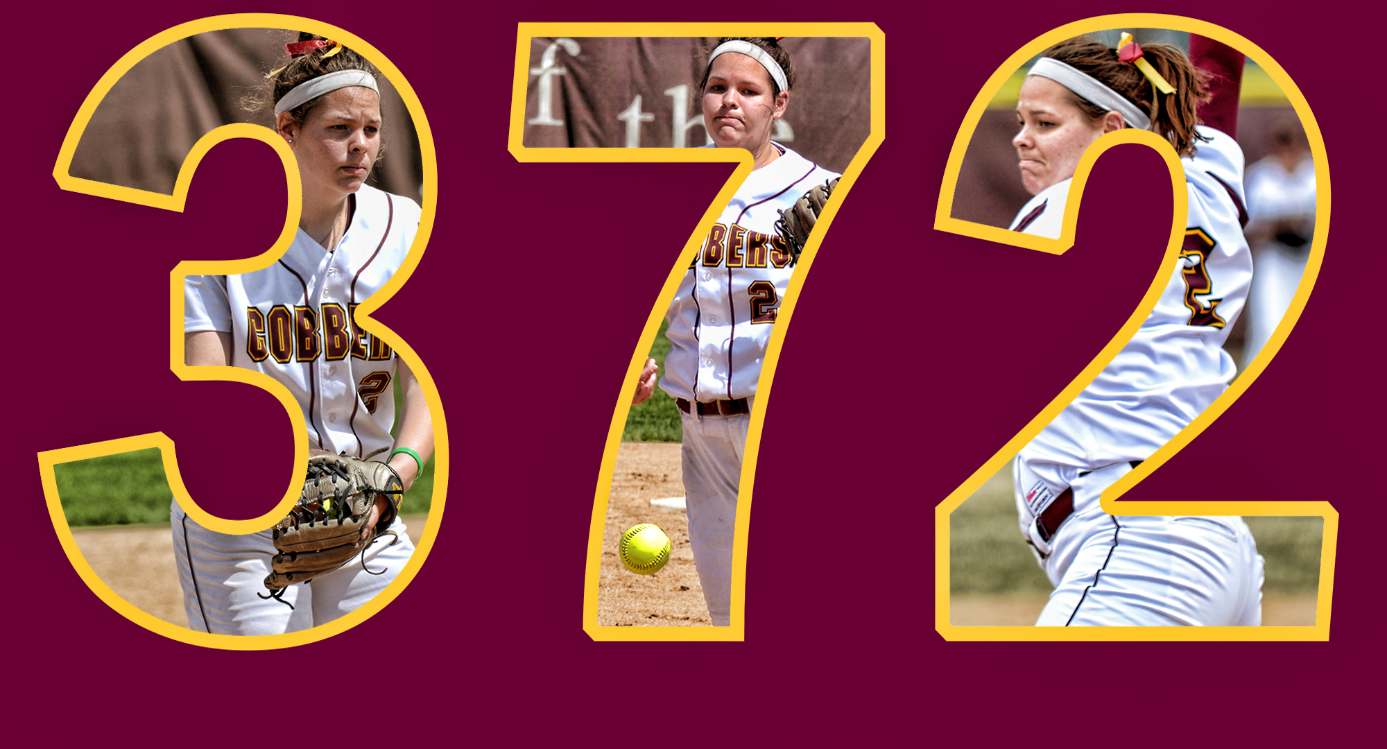 Abby Haraldson struck out her 372nd hitter to become the school's all-time strikeout leader.