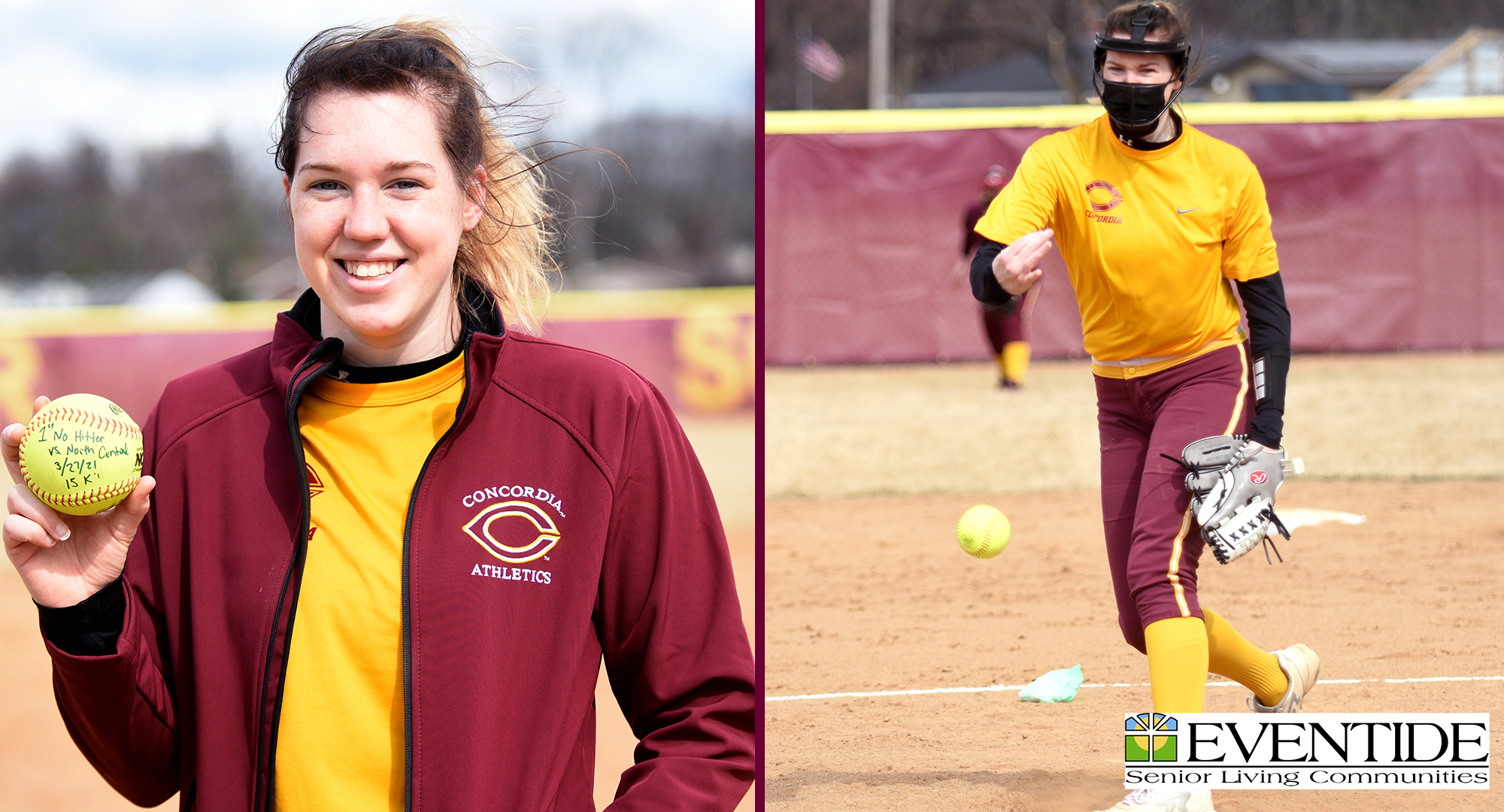 Megan Gavin became the first pitcher in Cobber history to throw a no-hitter and record all 15 outs by a strikeout.