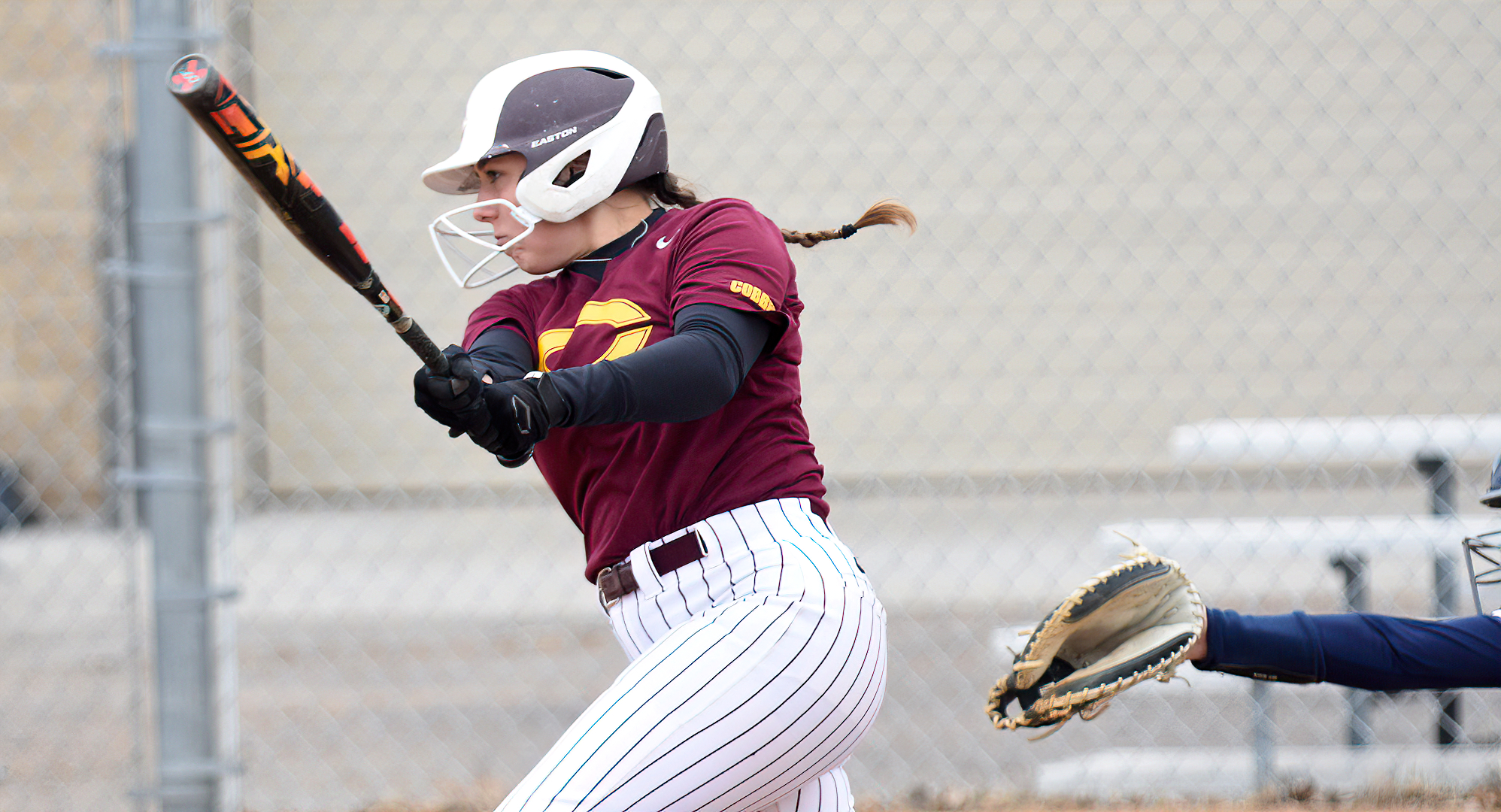 Sophomore Kailee Falconer went 5-for-7 with four runs scored in the Cobbers' two games on Sunday at the BLC Kwik Trip Invitational.