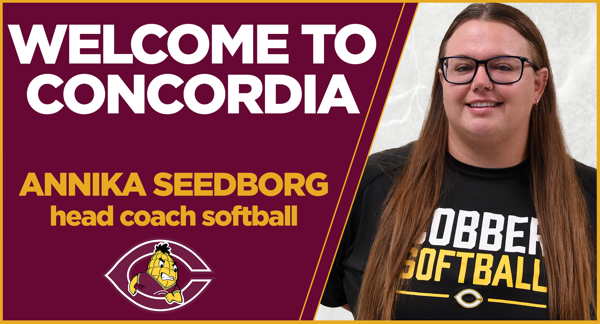 Annika Seedborg has been named the full-time softball head coach at Concordia. She was the team's pitching coach during the 2024 season.