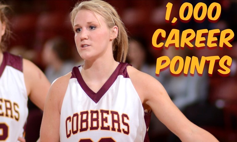 Cobber senior Alley Fisher scored a career-high 29 points to become the 27th player in school history to reach 1,000 career points.