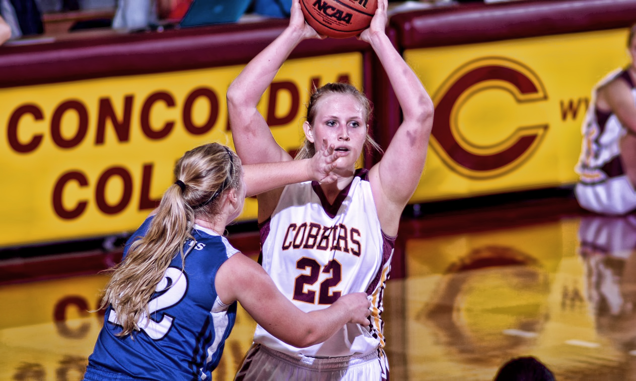 Senior Olivia Johnson had 19 points and five rebounds in Concordia's opening game in California.