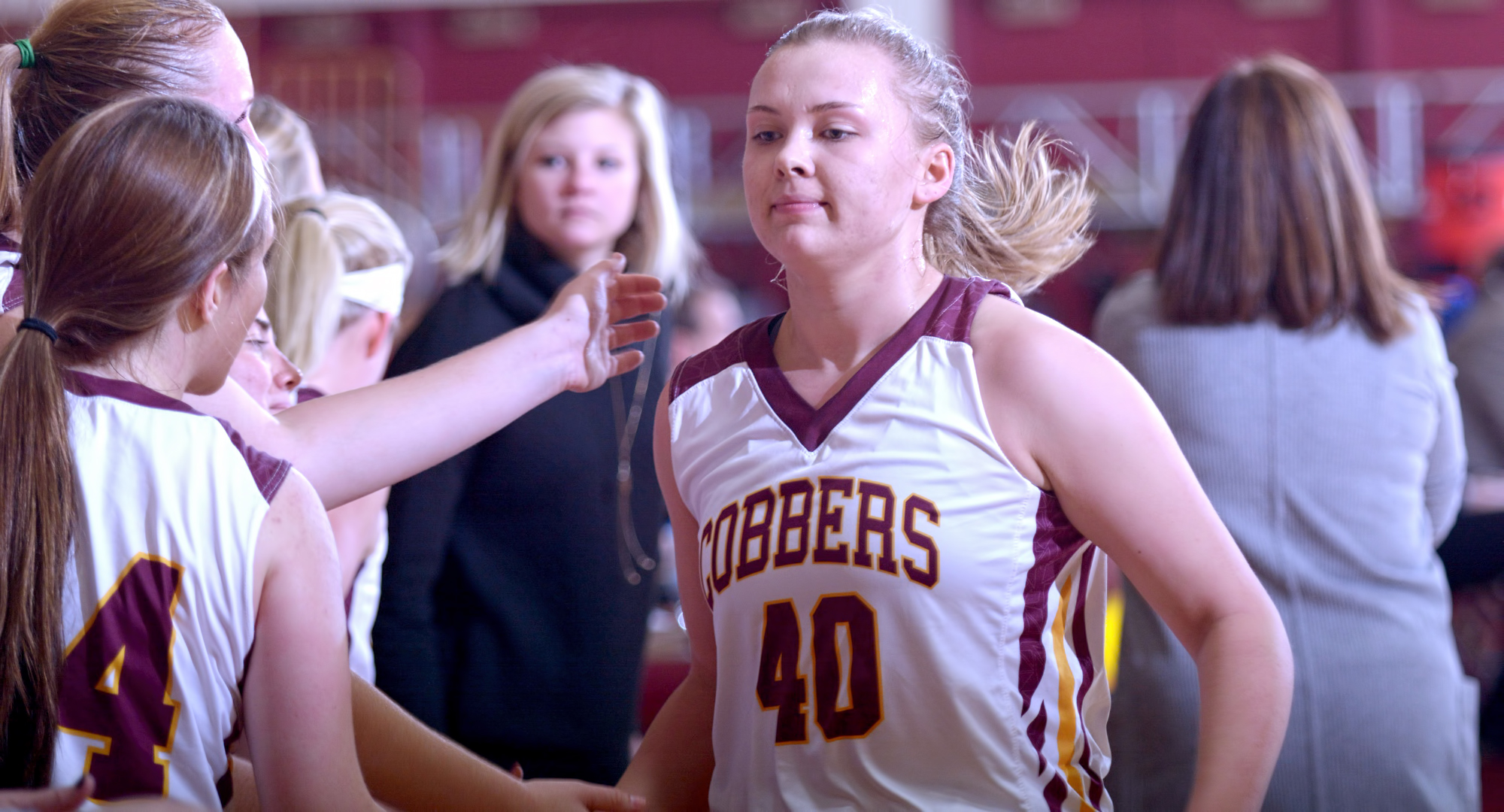 Sophomore Mira Ellefson scored a career-high 17 points in the Cobbers' non-conference game at Wis.-River Falls.