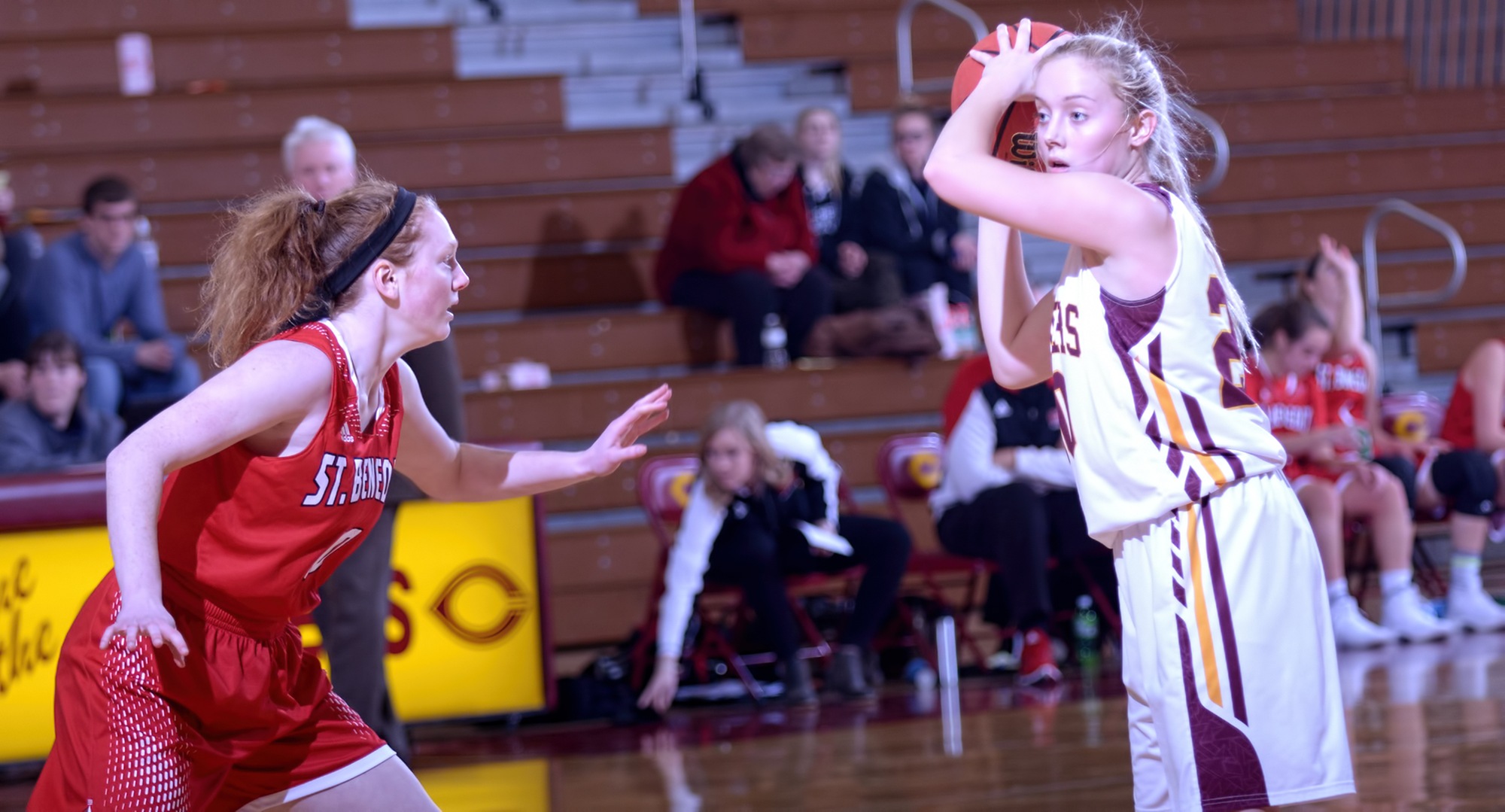 Freshman Amber Lingen had a team-high three steals in the Cobbers' game at St. Joseph.