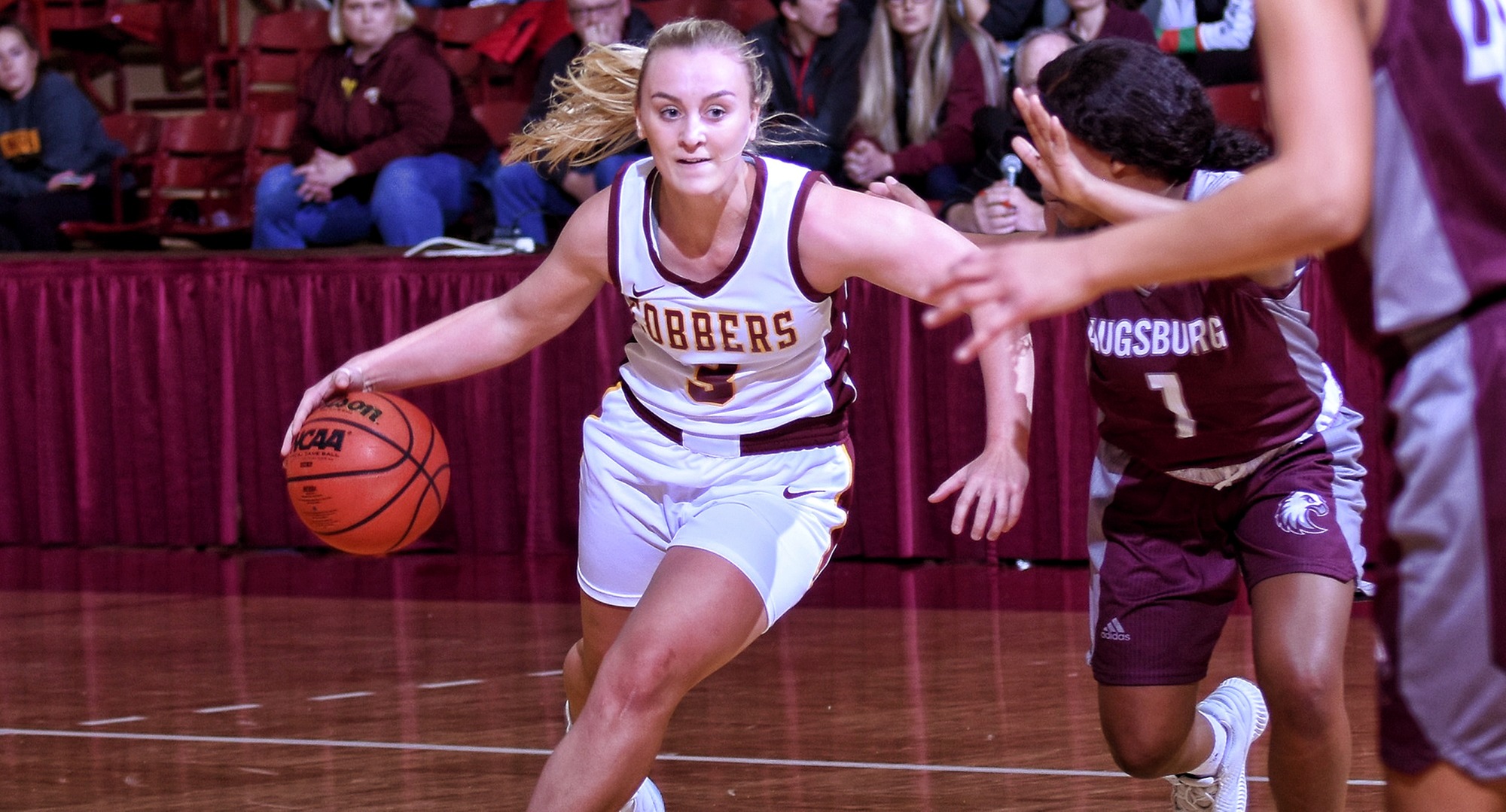 Sophomore Autumn Thompson made four 3-pointers and finished with a team-high 18 points in the Cobbers' game at Augsburg.