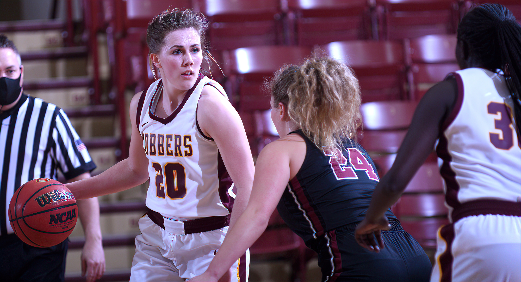 Sophomore Emily Beseman had a game-high 22 points and grabbed a team-high eight rebounds to help Concordia beat St. Ben's 71-62 in the season finale.