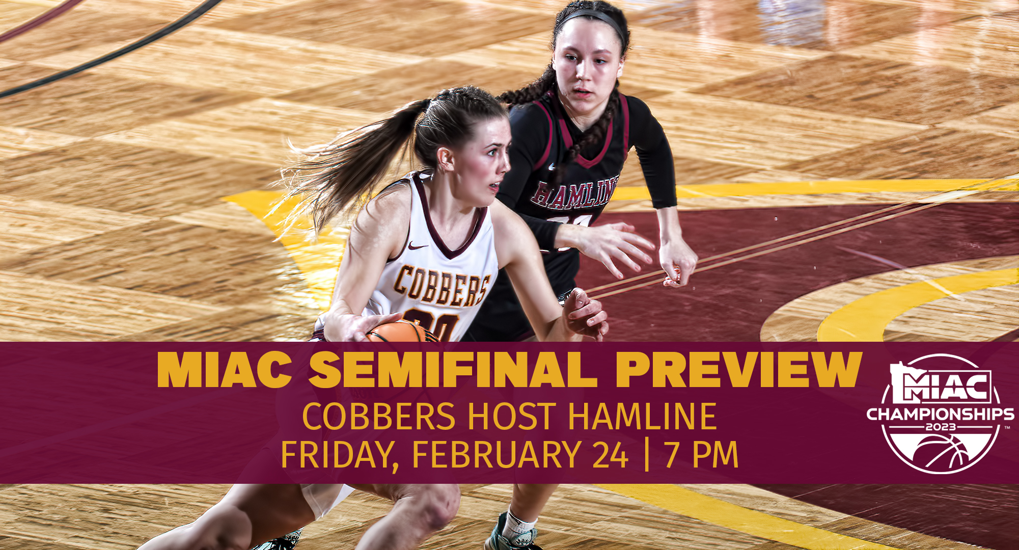 No.2-seed Concordia hosts No.3 Hamline in the semifinals of the MIAC playoffs. The Cobbers swept the Pipers during the regular season.