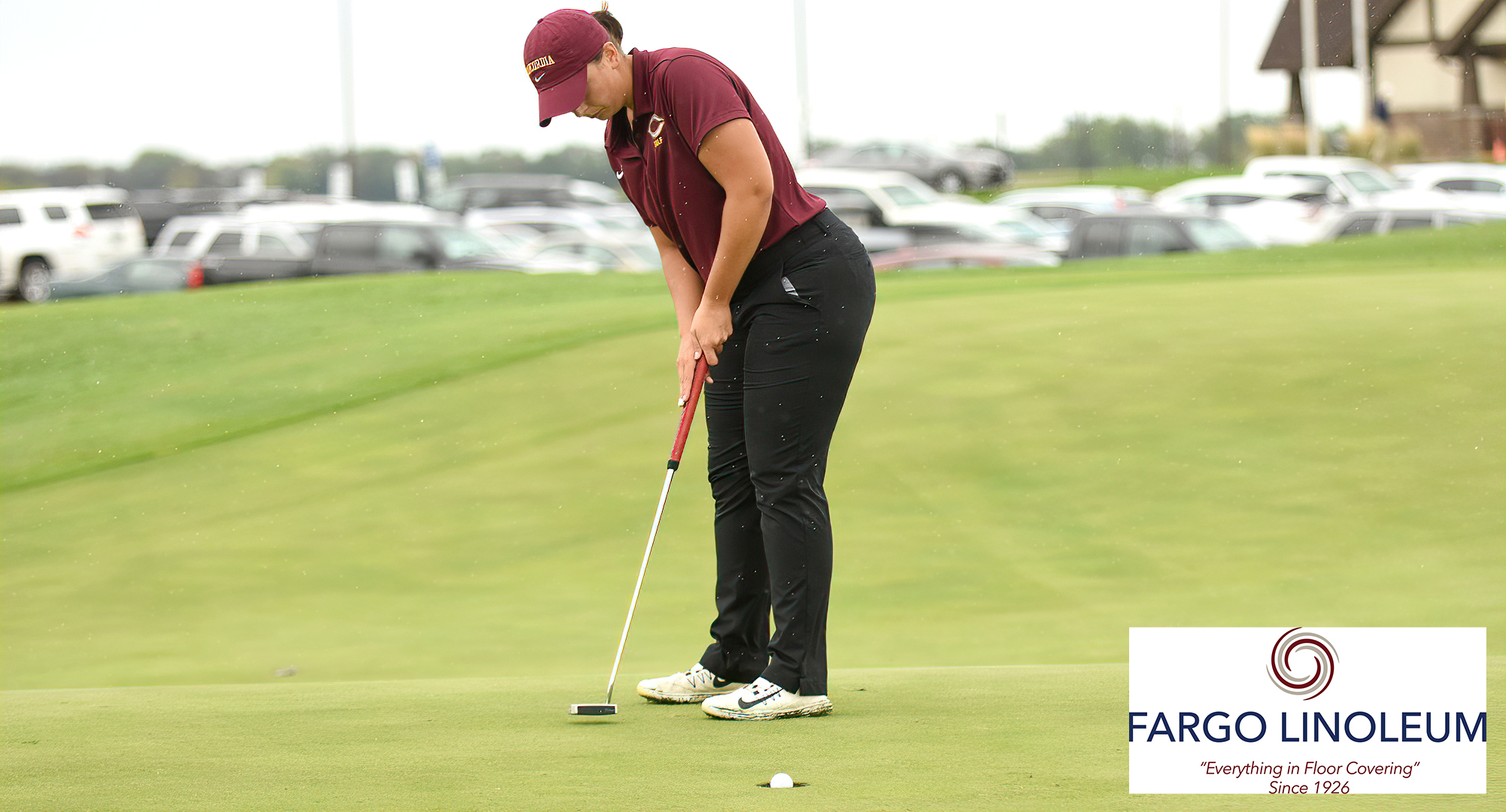 Senior Bailey Klause tied for the low round of the day in the Cobbers' season-opening dual meet against Minn.-Morris.