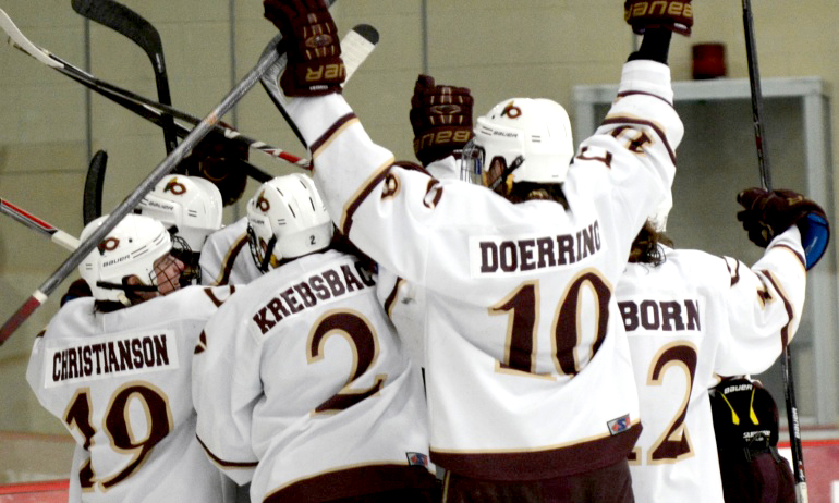 Concordia exploded for eight goals to beat St. Mary's 8-3 and clinch a spot in the MIAC playoffs.