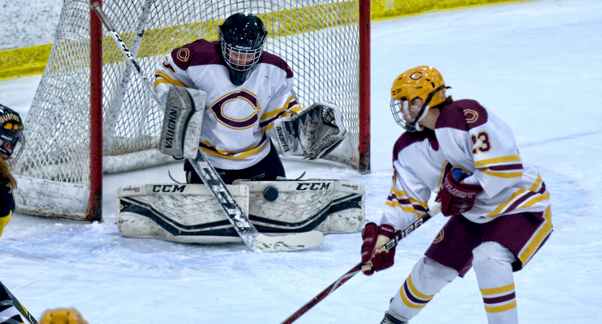Goalie Amy Jost stopped the final 33 shots she faced to help Concordia earn a 2-2 OT tie at Augsburg and gain a spot in the MIAC playoffs.