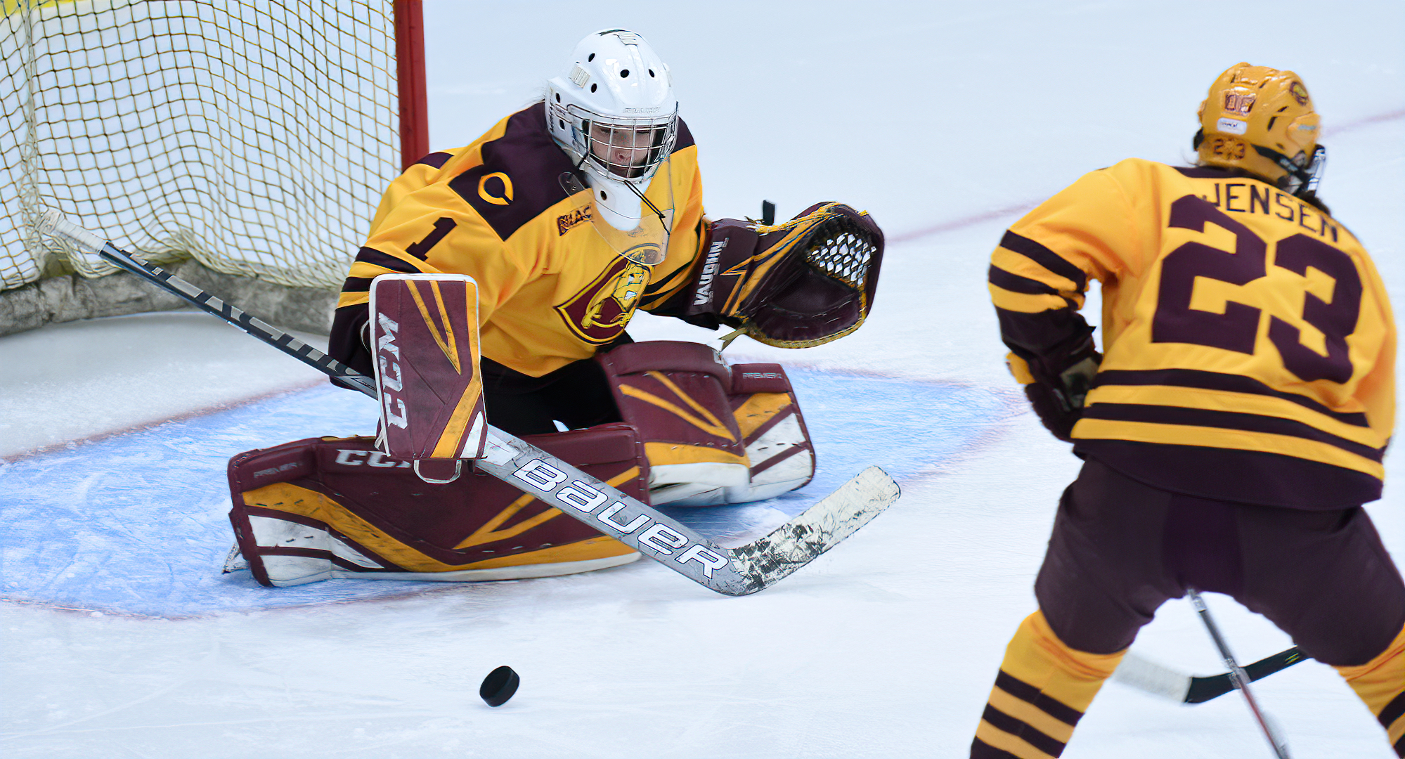 Kiana Flaig made 32 saves in the Cobbers' series finale with Augsburg. She now has 170 saves on the season which is third most in the MIAC.