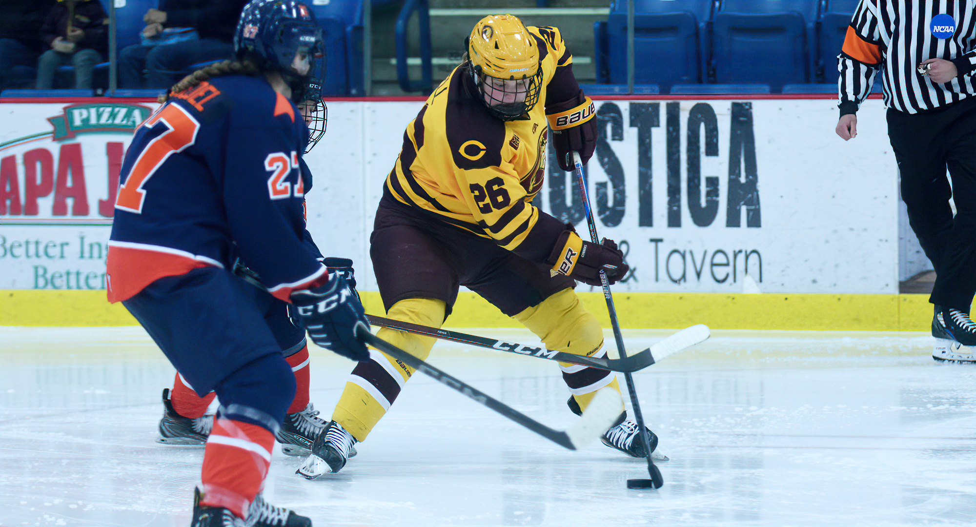 Junior Josie Hell scored the Cobbers' first goal in their series opener at St. Catherine. It was Hell's first tally of the season and sixth of her career.