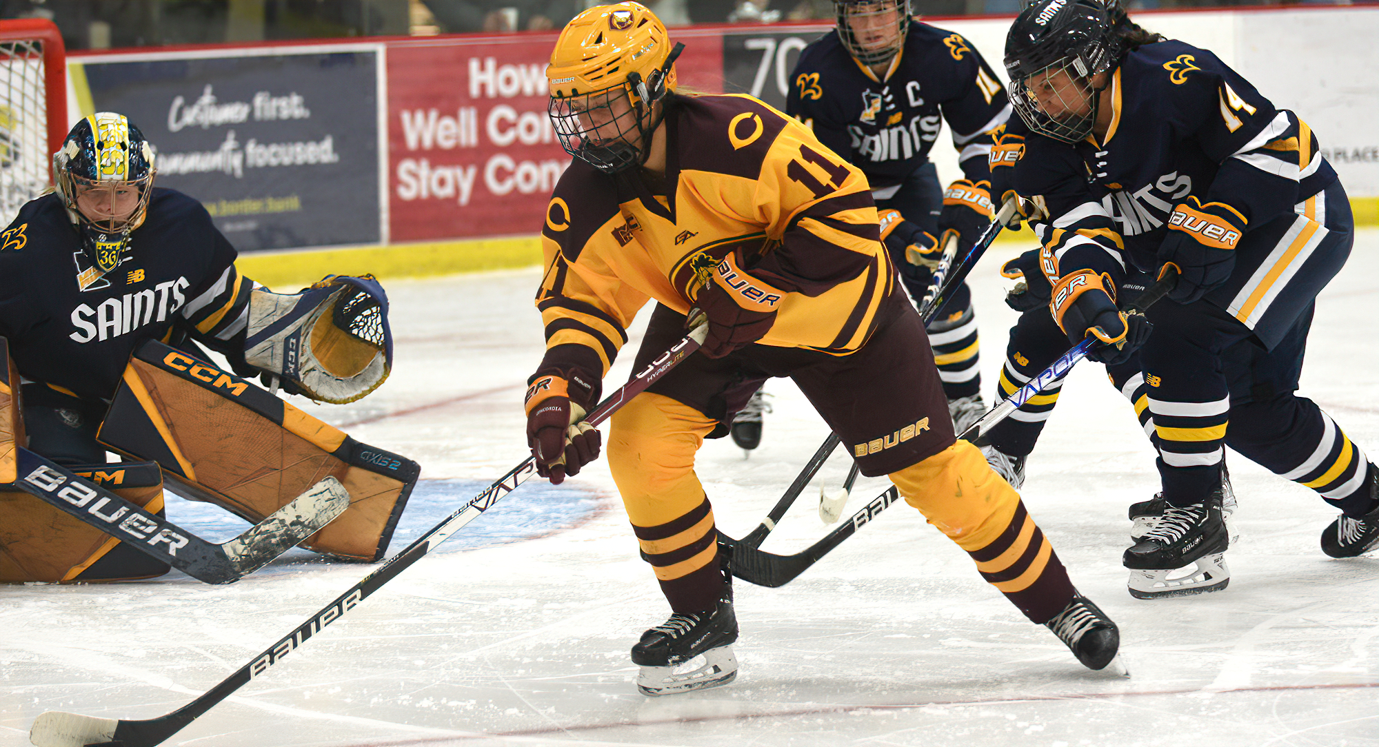 Sophomore Jaclyn Lloyd scored her third goal of the season in the Cobbers' series opener at St. Scholastica.