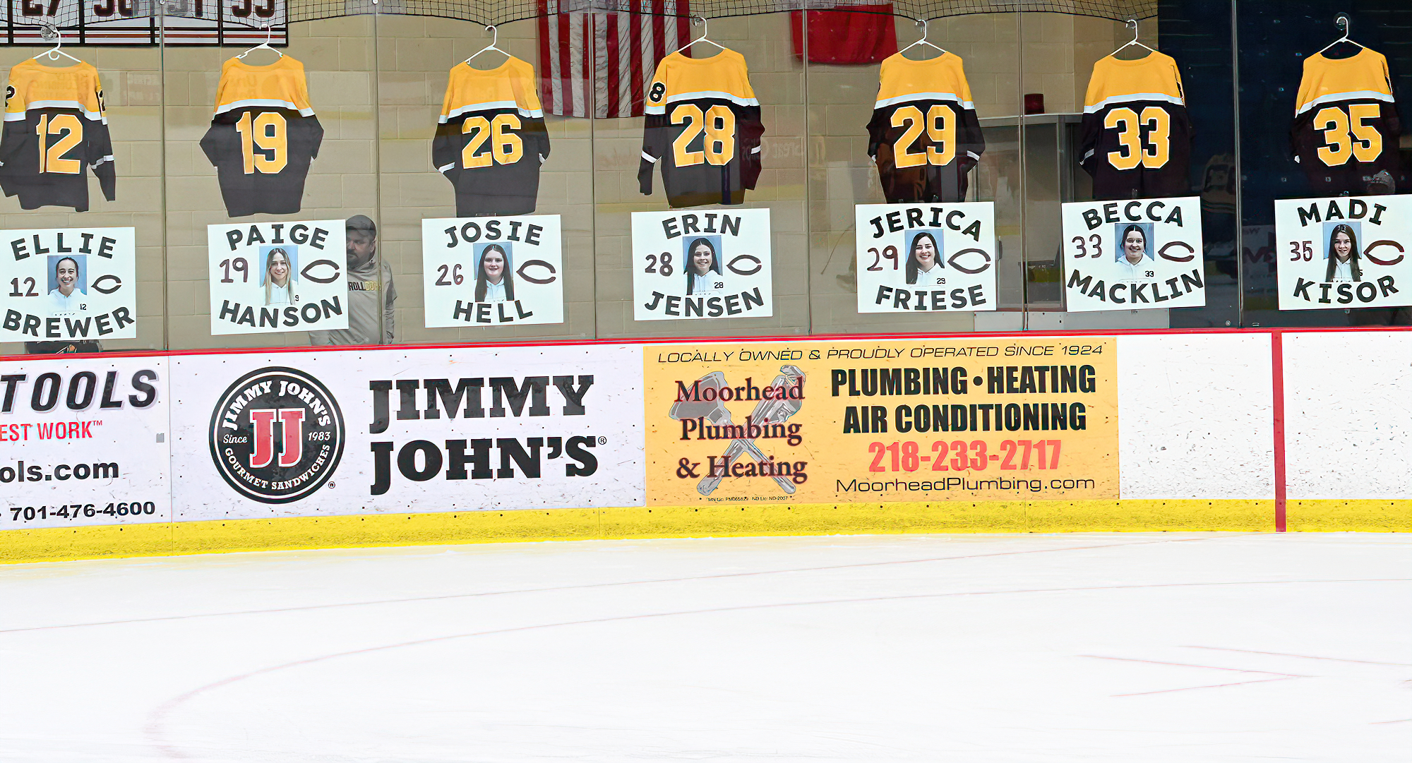 Concordia honored its seven seniors before its game with St. Olaf, which marked the final time game at the Moorhead Sports Center this season.