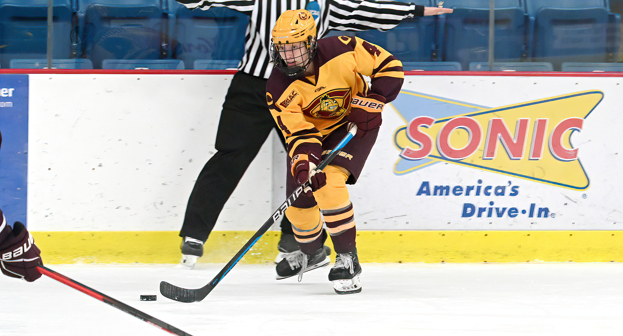 Senior Abbey Hardwick scored both of Concordia's goals in the Cobbers' series finale at Gustavus.