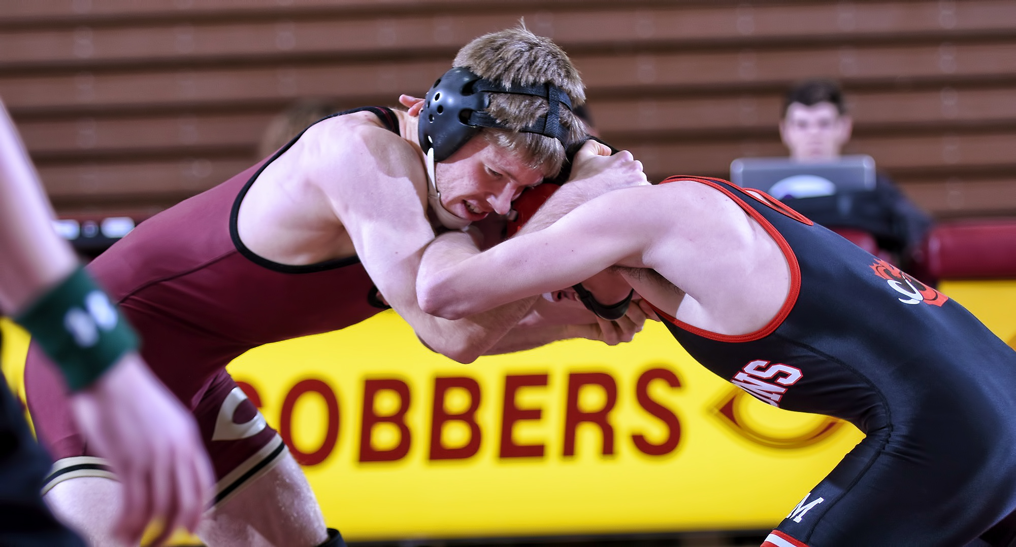 After sitting out the beginning of the year with a knee injury, Benjamin Bogart saw his first action of the year at the Neb. Wesleyan Duals and helped the Cobbers go 3-0.