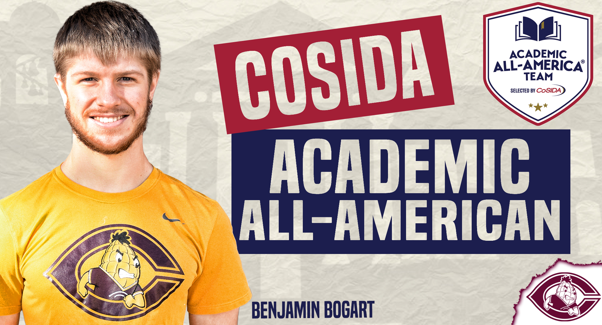 Former Concordia wrestling standout Benjamin Bogart became the first Cobber student-athlete to receive CoSIDA Academic All-American honors since 2017.