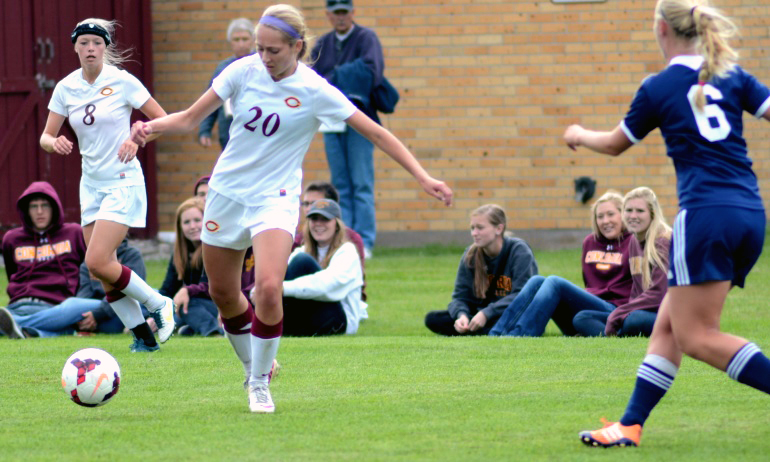 Emily Wendorff scored her second goal of the weekend in the Cobbers' 2-1 loss to Wis.-Whitewater.