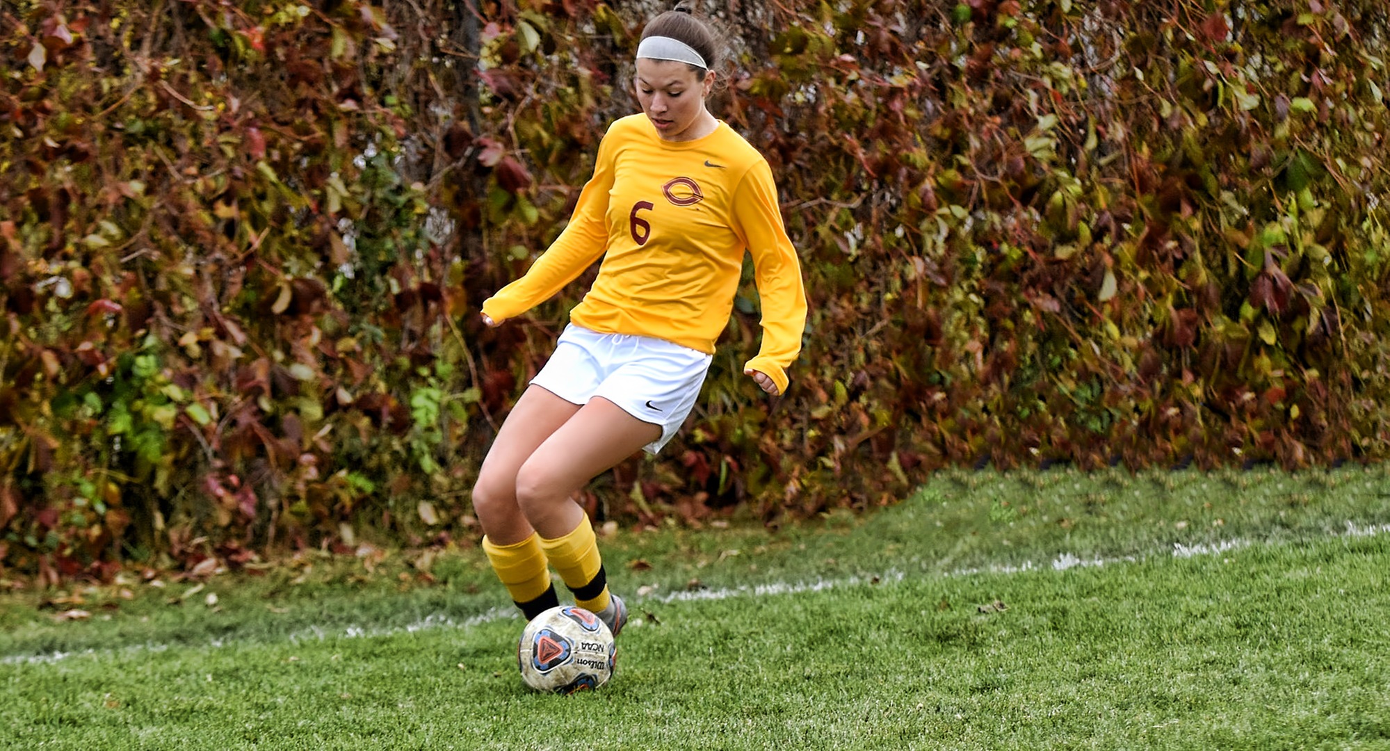 Freshman Samantha Holmberg scored the lone goal for the Cobbers in their game at Macalester.