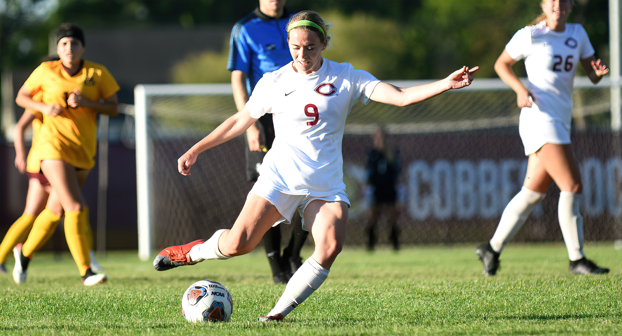 Senior Grace Lawlor scored three goals to help Concordia roll past Minn.-Morris 7-2. The Cobbers have now won two straight games.