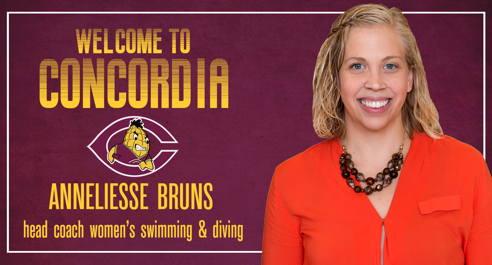 Annaliesse Bruns was named the head coach for the Cobber women's swimming and diving team.