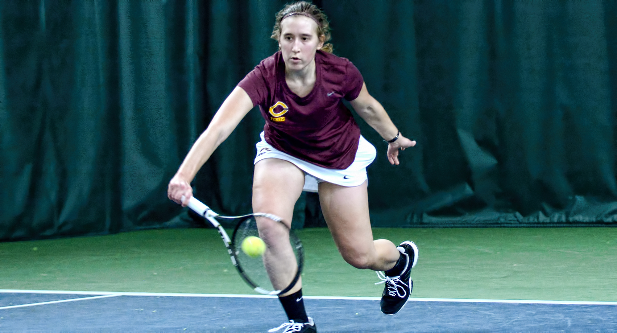 Concordia sophomore Lisa Neumann was part of the Cobber No.2 doubles team which lost a heartbreaker in the tie-breaker in their match at St. Mary's.