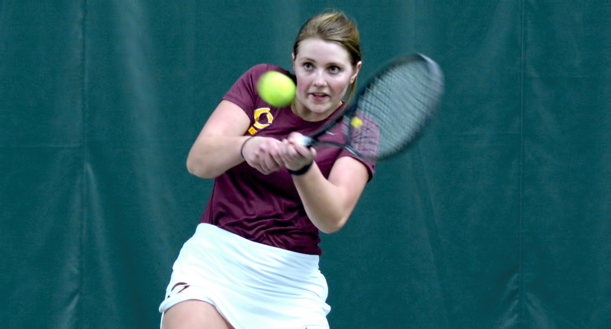 Kendra Stoick teamed with Lisa Neumann to earn a win at No.2 doubles in the Cobbers' conference opener at St. Benedict.