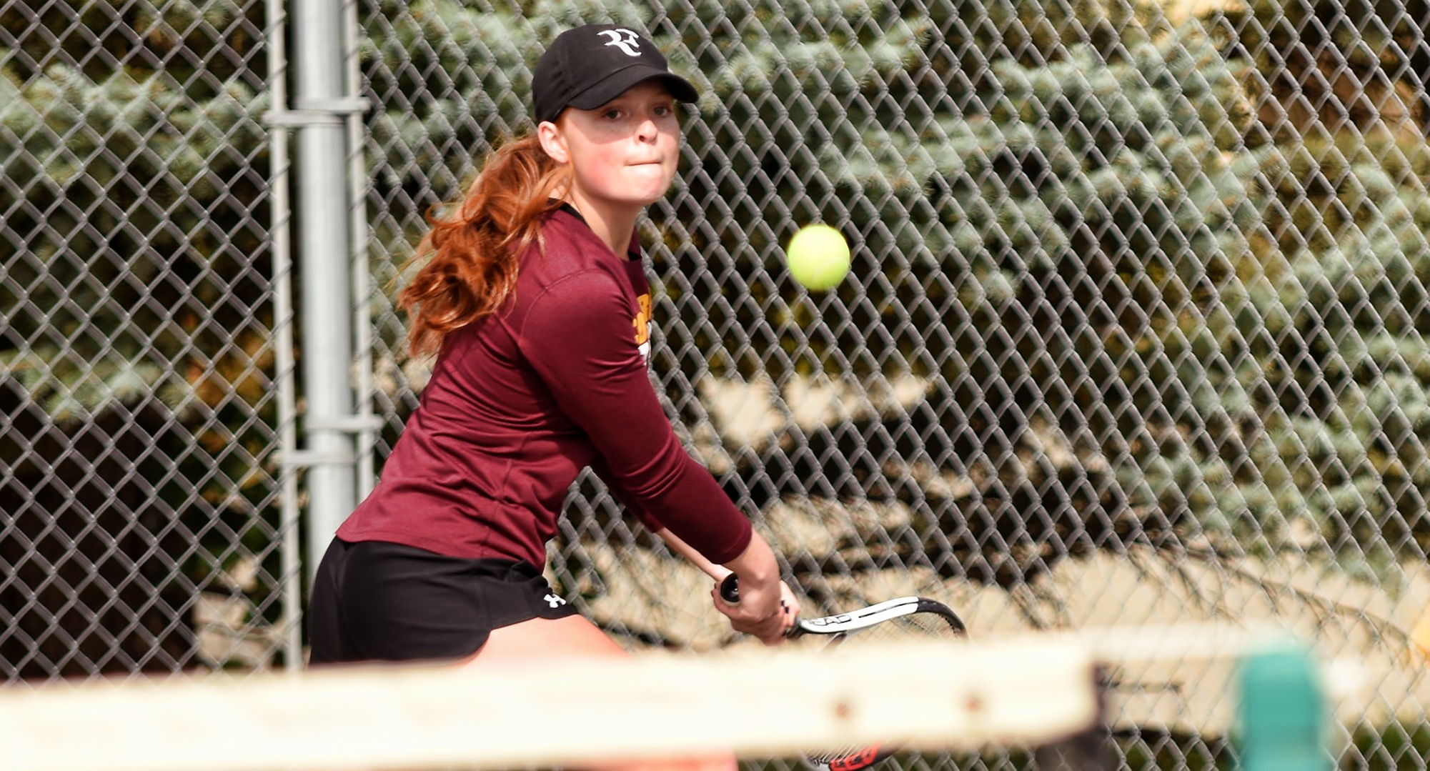 Sophomore Brianna Bell earned one of the five singles wins for the Cobbers against St. Scholastica. Bell now has two wins in her first three matches of the year.