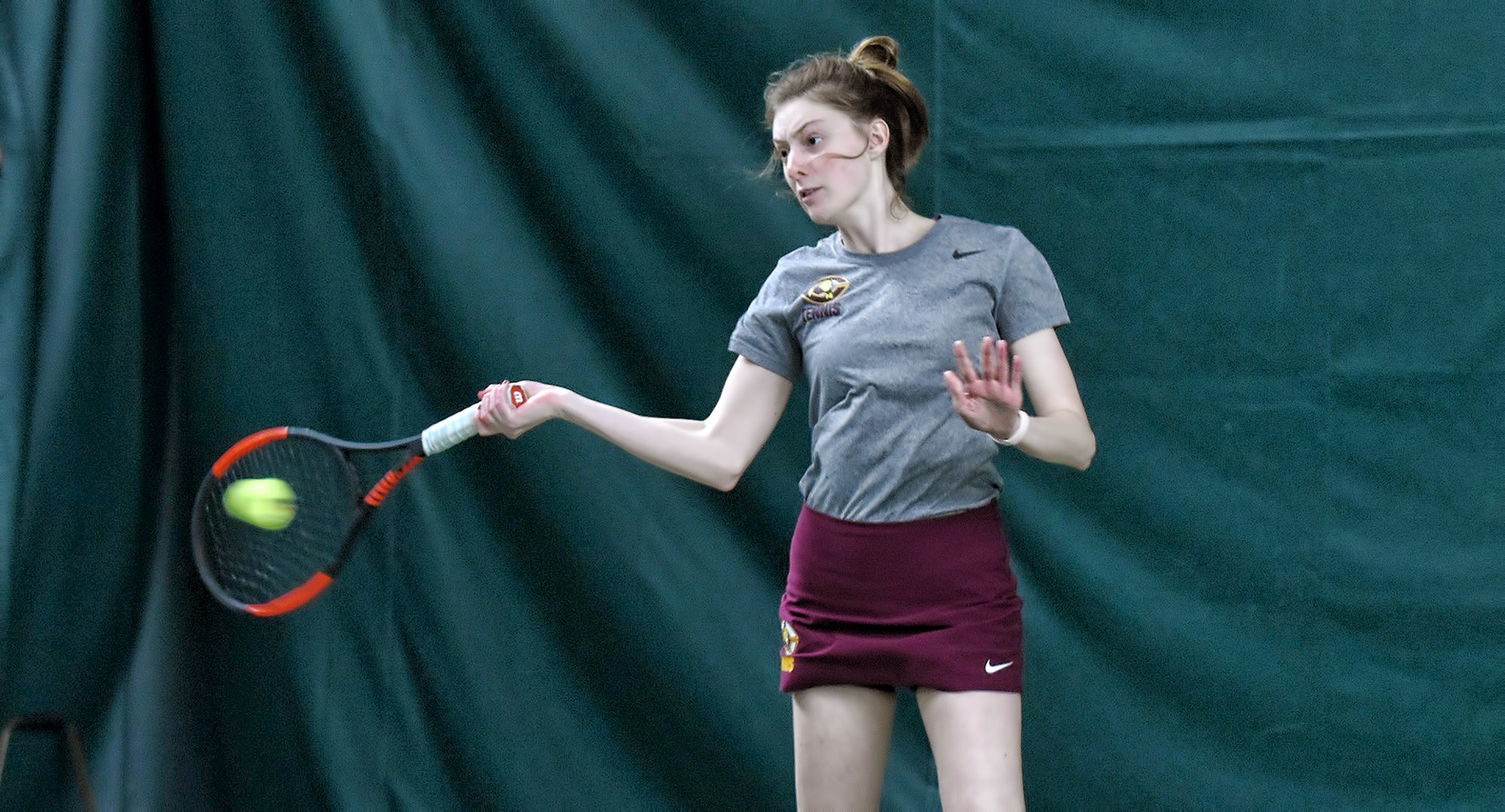 Junior Jenna Forknell recorded a 6-2, 6-4 win at No.2 singles in the Cobbers' match at Wis.-Superior. She is tied for the team lead in singles victories this year.