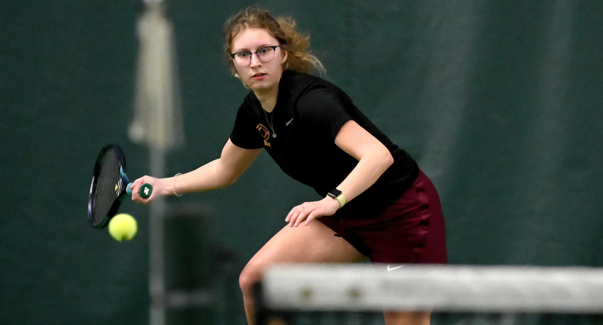 Senior Anna Hacker won the decisive singles match in the Cobbers' improbable comeback victory over Northwestern.