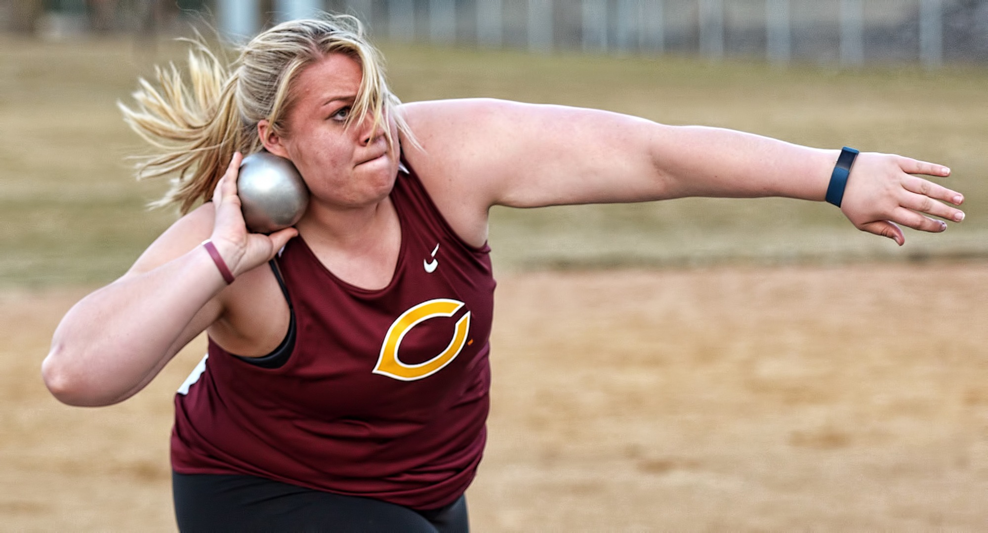 Junior Kelsey Rajewsky placed in the Top 7 in three different throwing events at the Dickinson State Blue Hawk Games.