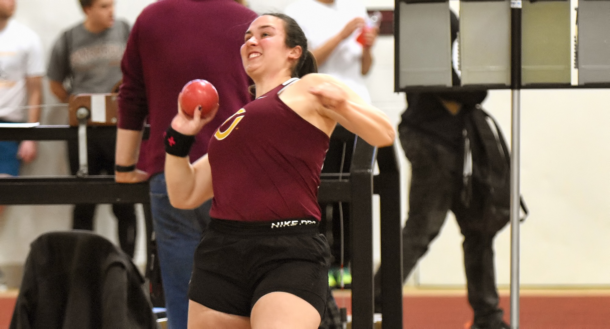 Sophomore Allyson Kangas was one of three Cobber throwers who all posted MIAC Top 10 marks in the shot put at the UND Open.