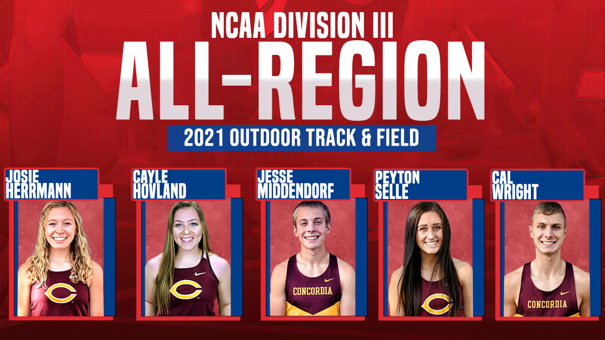 Josie Herrmann, Cayle Hovland and Jesse Middendorf all duplicated their All-Region award from the indoor season while Peyton Selle and Cal Wright earned All-Region honors for the first time in their careers.