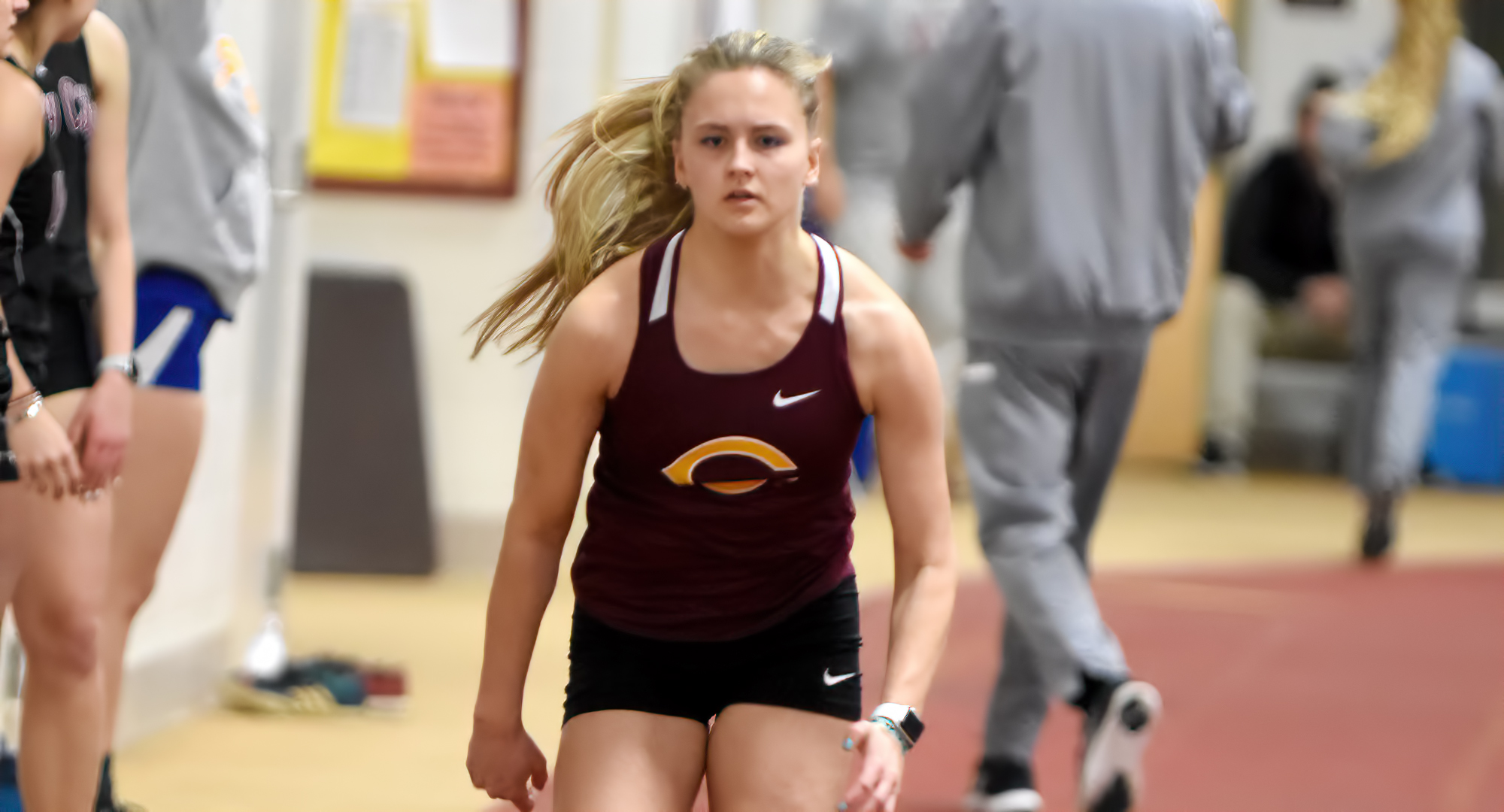 Sophomore Avery Kenning competed in the triple jump and the long jump at the CSB 4th Weekly Invite. She posted a personal-best mark of 33-08.50 in the triple jump.