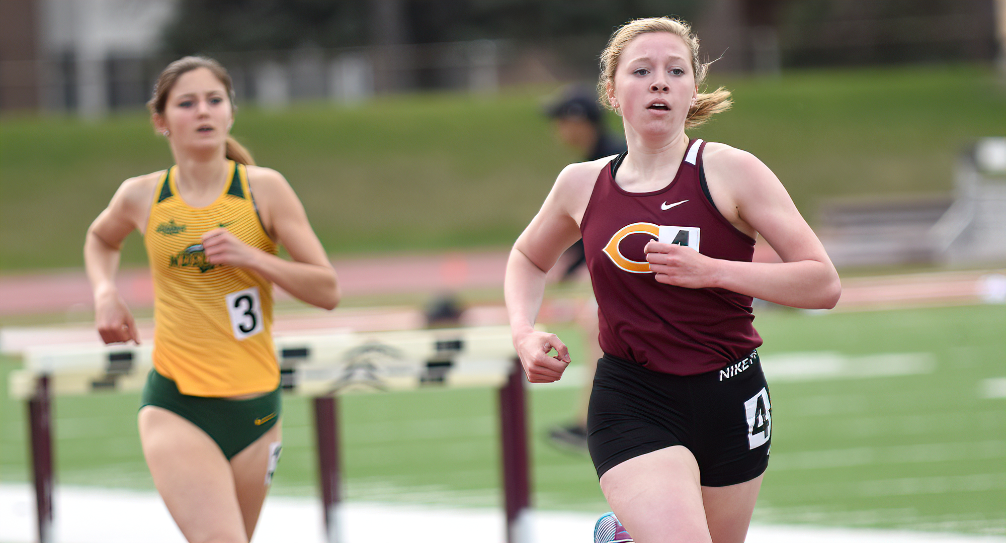 Josie Herrmann won the 800 meters at the Ron Masanz Classic on Saturday with a time that is the fastest in the MIAC this year and No.6 in Division III.