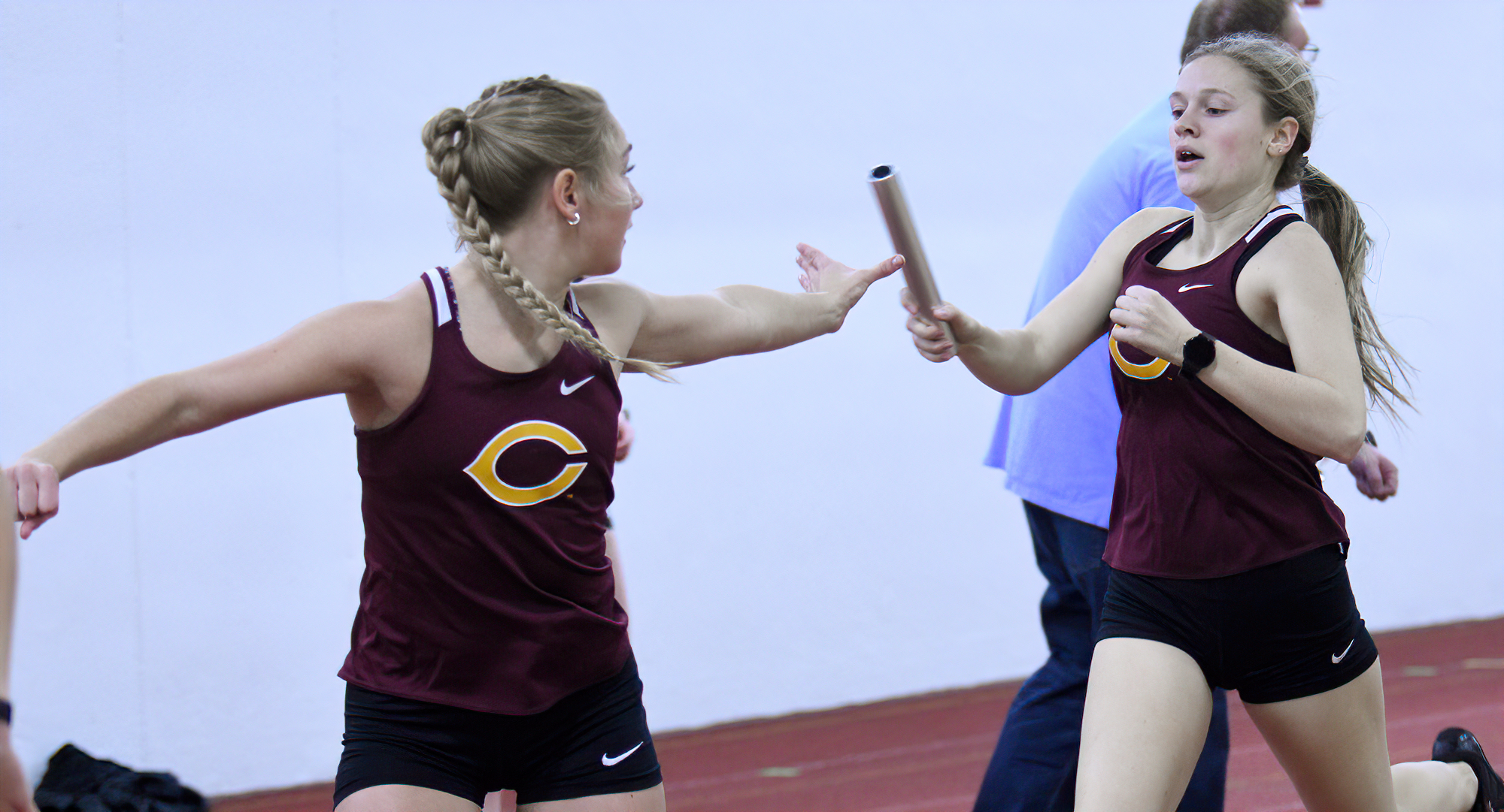 Both of Concordia's relay teams posted season-best times to help the Cobbers finish second at the St. Benedict Invitational.