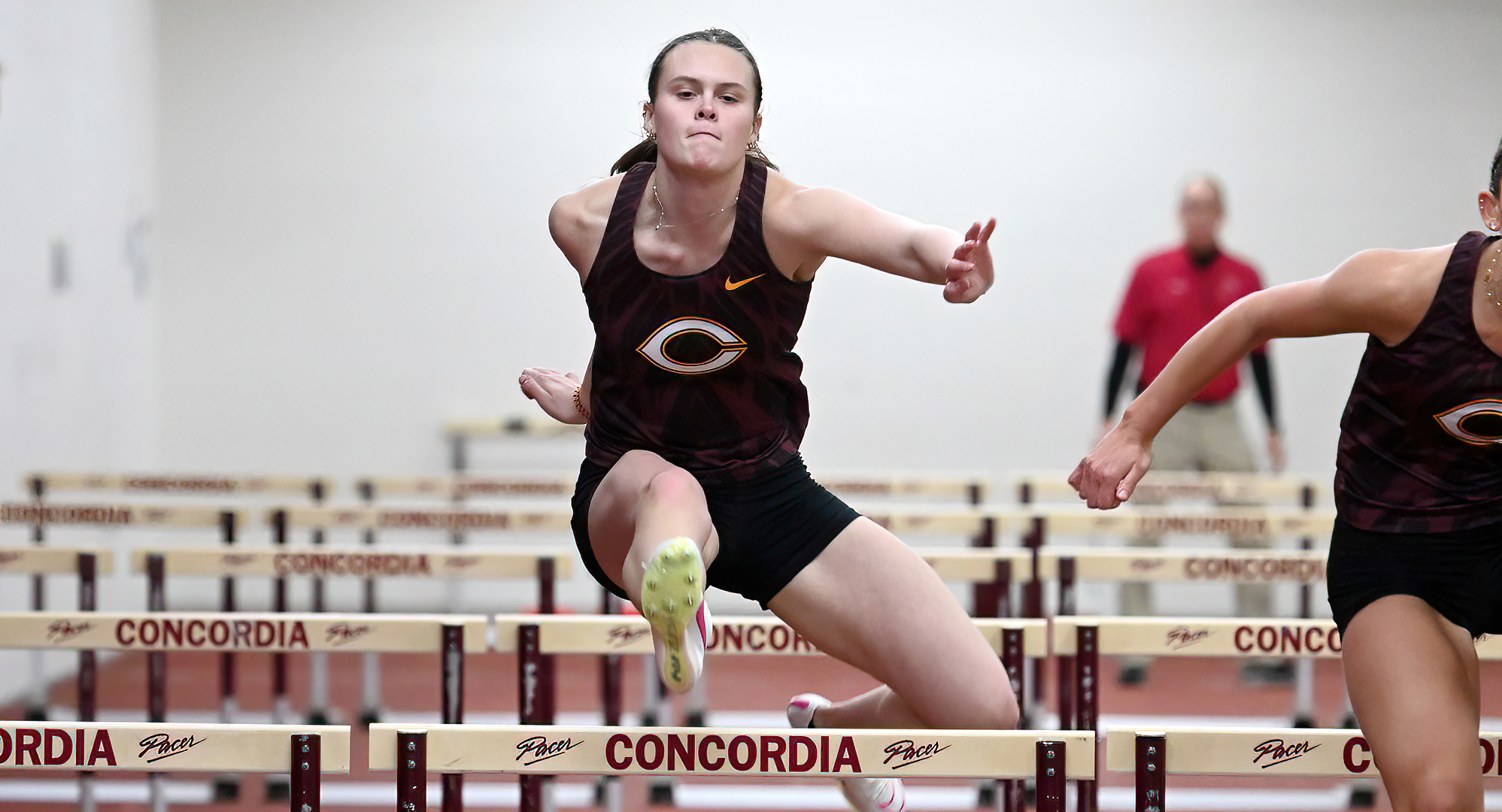 Junior Jenna Kalevik posted an MIAC Top 10 mark in the 60-meter hurdles at the UND Open. She raced to a time of 9.63.