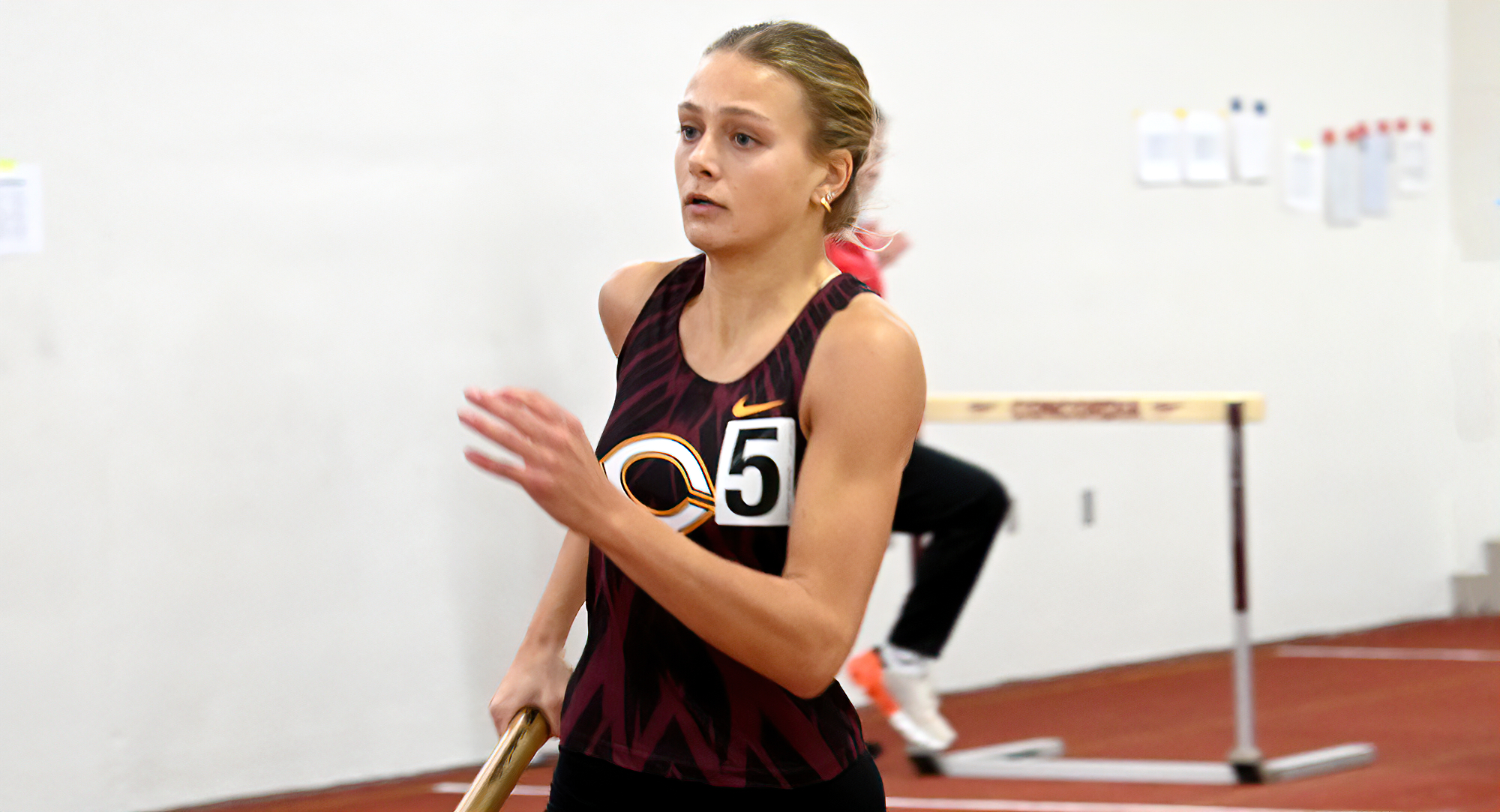 Kyla Nygaard posted the third fastest time in the MIAC this year in the 400 meters at St. Ben's Invite. It's also tied for sixth on CC's all-time list.
