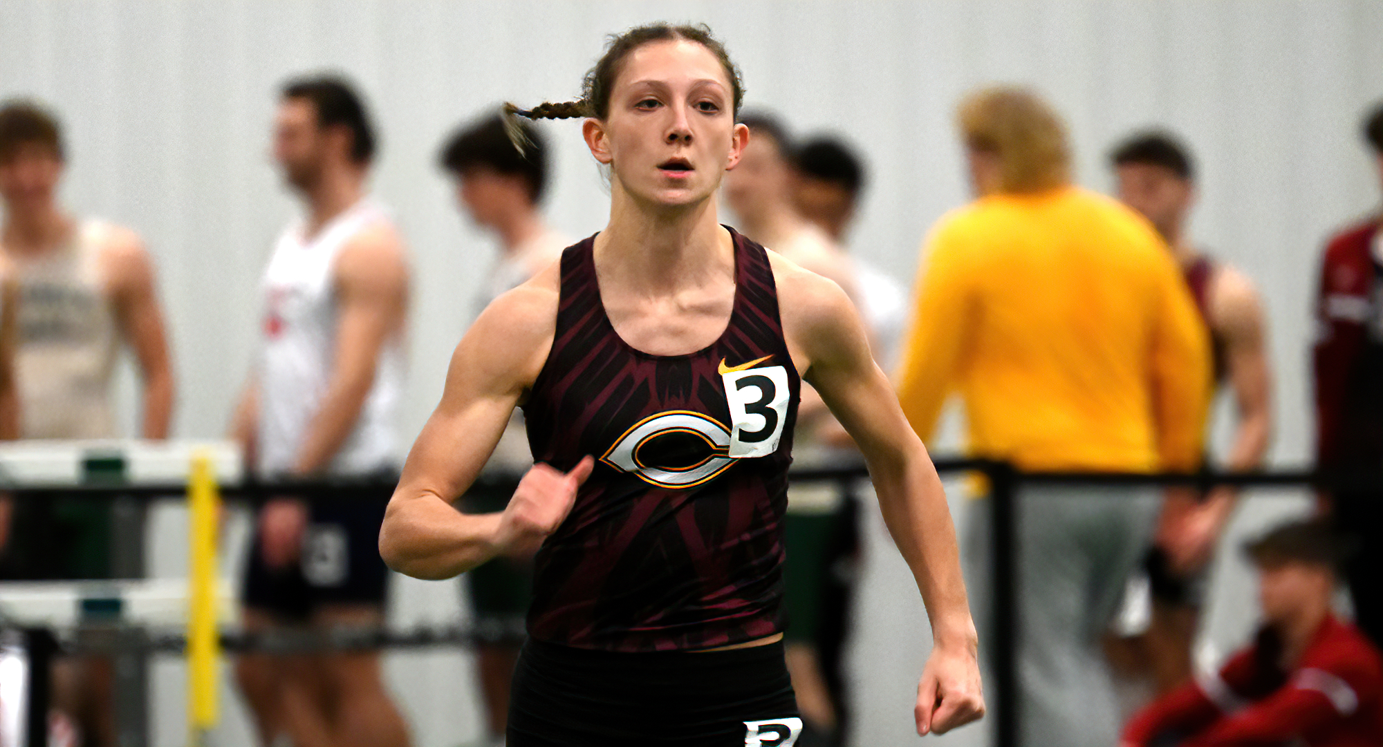 Sophomore Emily Rengo tied the 20-year-old school record in the 60-meter dash at the UND Tune-Up.