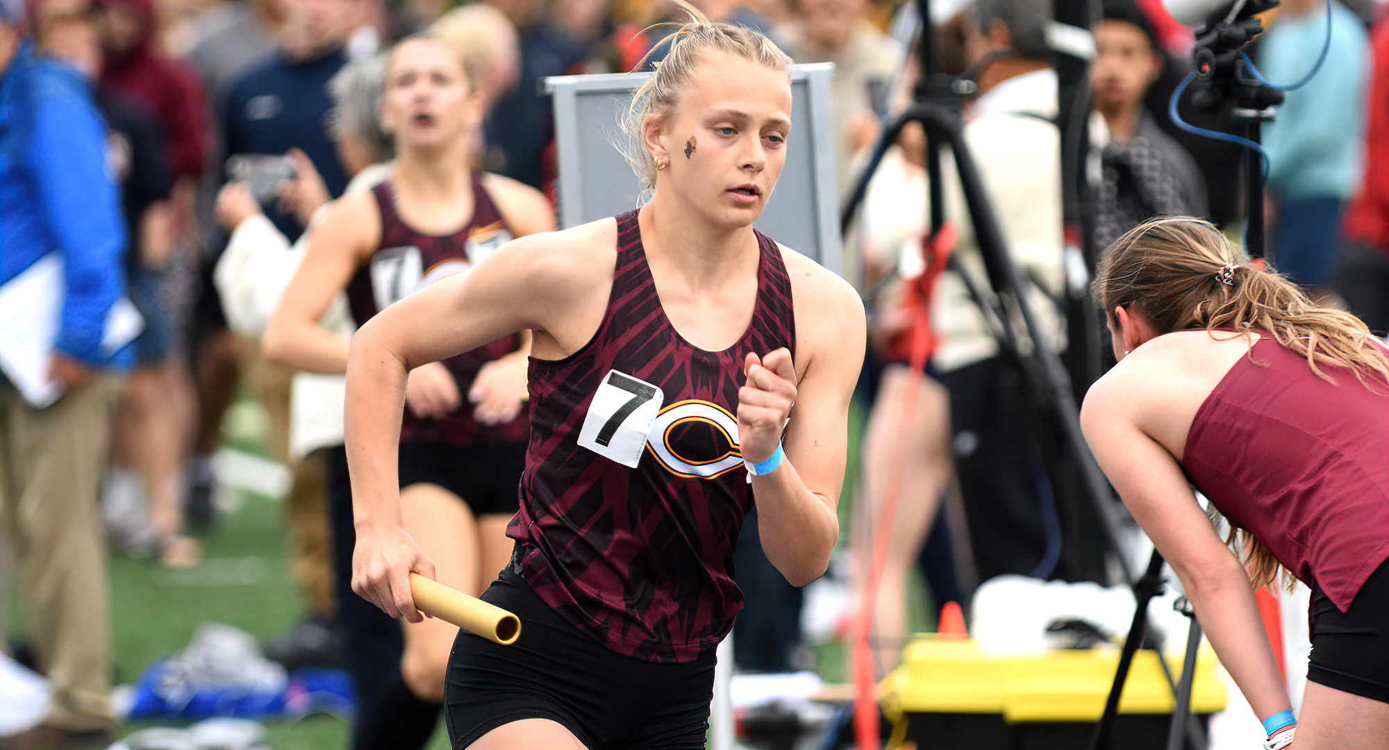 Sophomore Kyla Nygaard opened the first full outdoor meet of the year by winning the 400 meters at the Hamline Invitational.