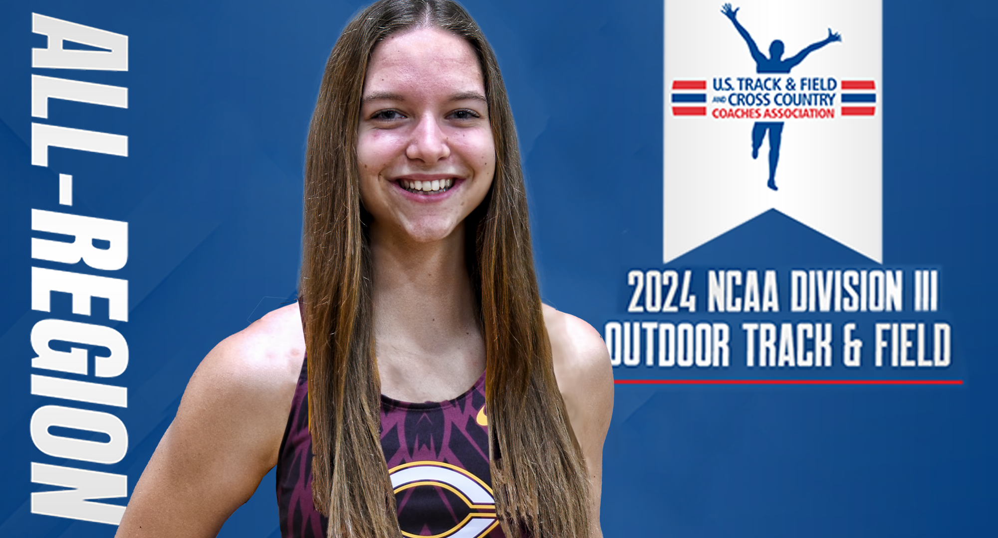 Genevieve Gruba earned USTFCCCA North All-Region honors for finishing in the Top 5 of the teams in the North Region in the javelin this season.