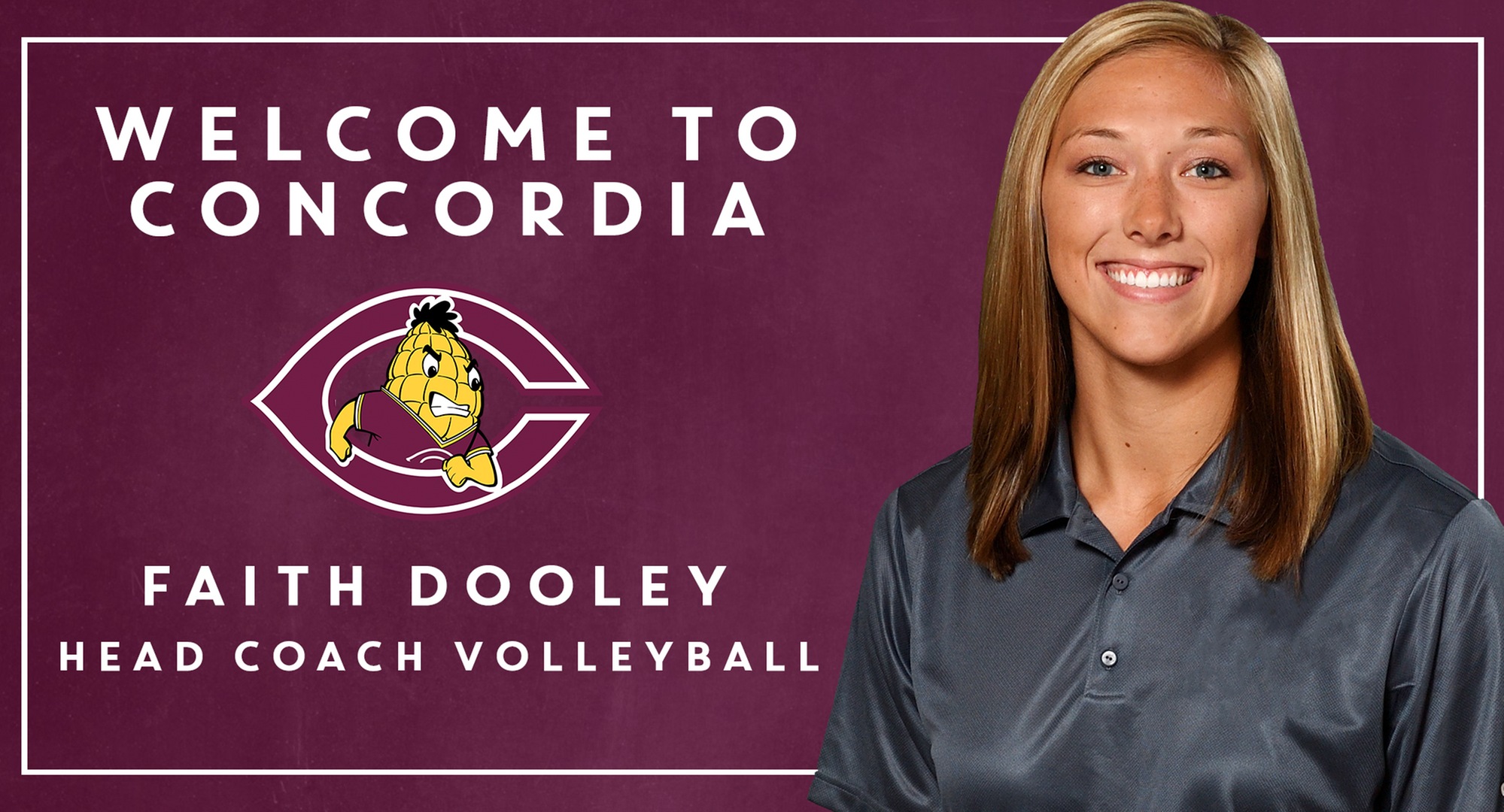 Concordia new volleyball head coach Faith Dooley was an All-American, and 4-time all-conference award winner, for the University of North Dakota.