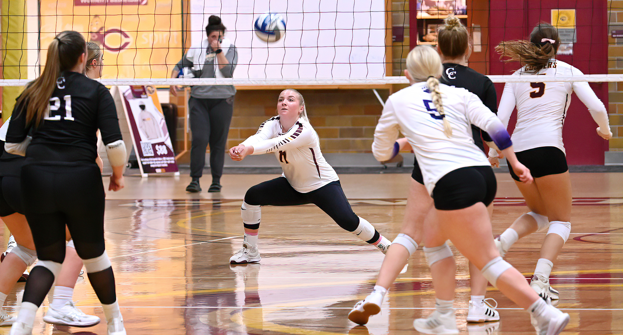 Junior Anna Knain had a team-high 12 assists in the Cobbers' match against Coe.