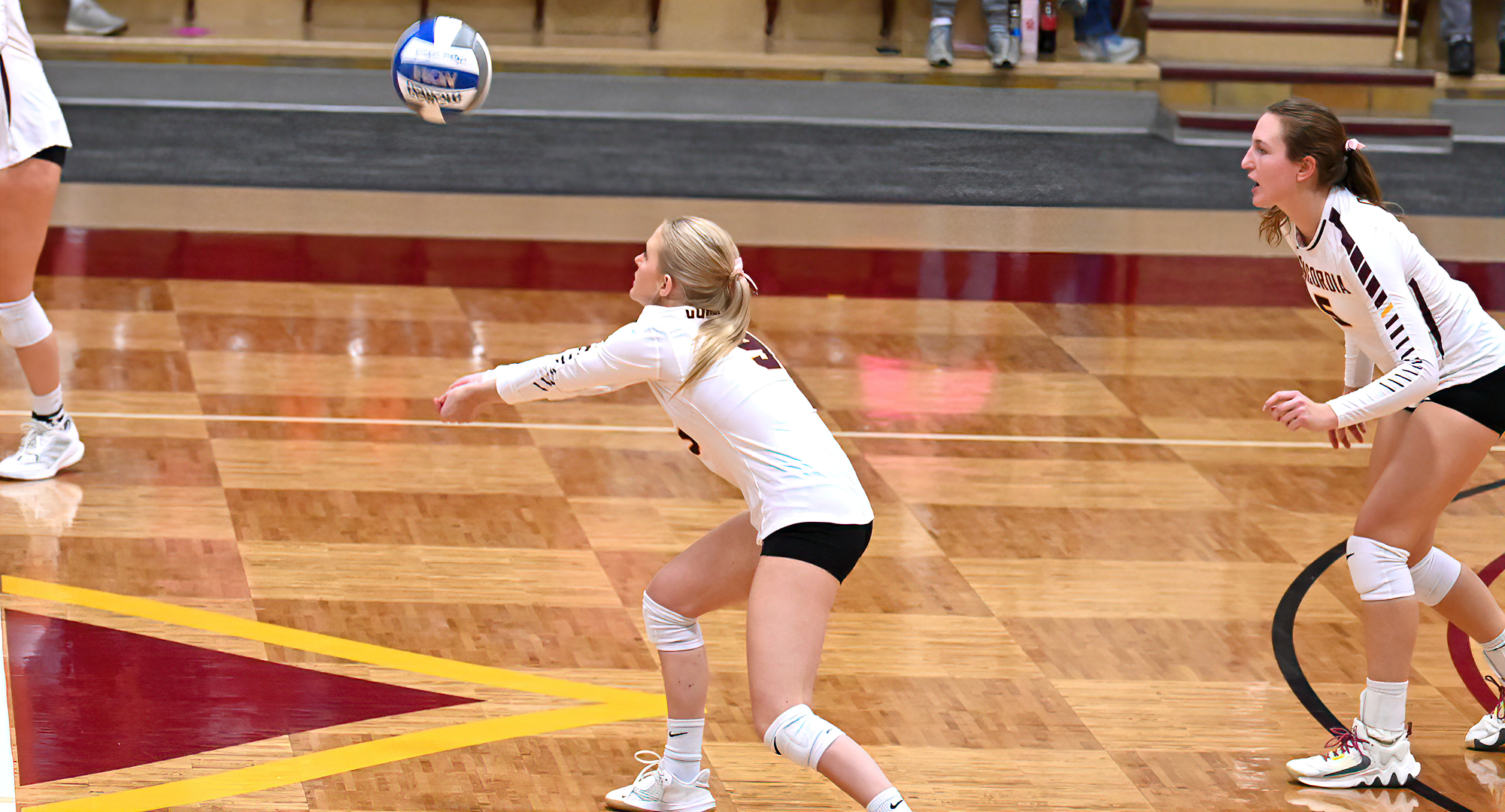 Senior Elizabeth Naugle (#9) led Concordia with 40 digs in the three matches at the Uw-Eau Claire Sandy Schumacher Invite.